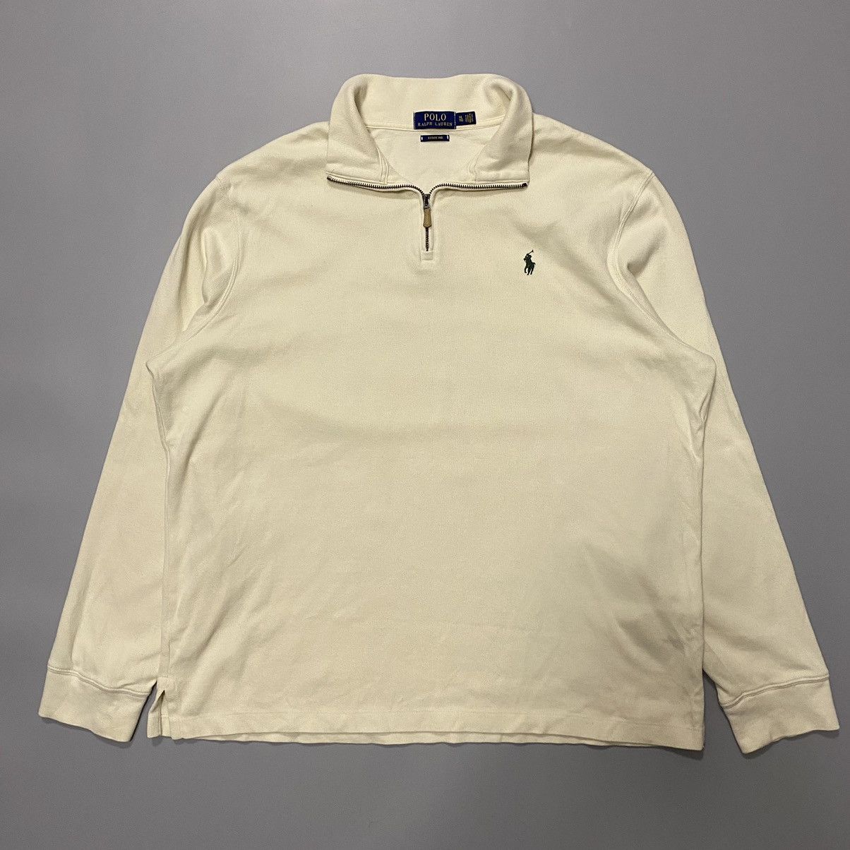 Polo Ralph Lauren Polo Ralph Lauren 1/4 Zip Sweater Size XL Cream Size US XL / EU 56 / 4 - 1 Thumbnail