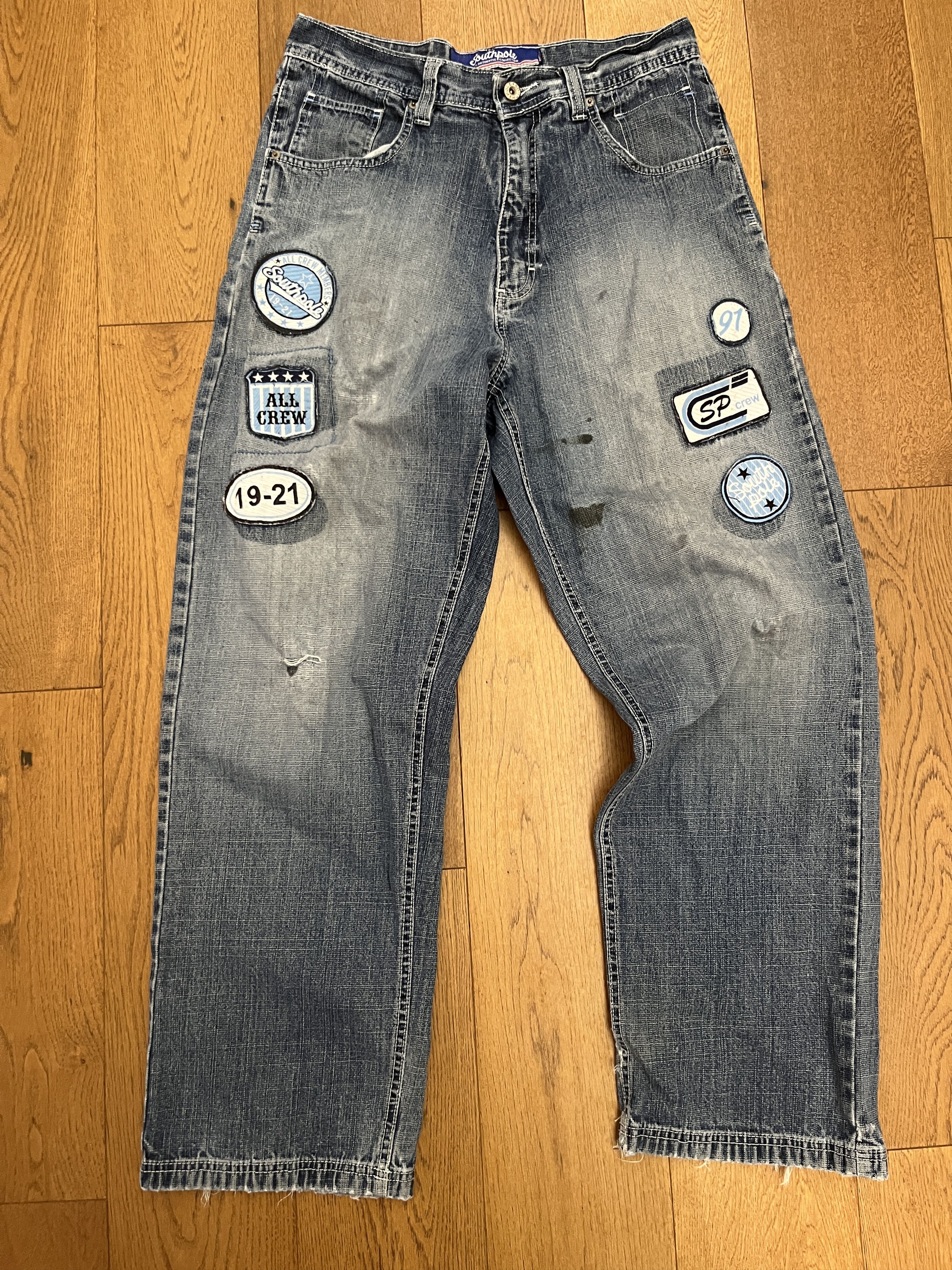 Southpole Vtg Southpole Baggy Patched Jeans 34 Y2K Cyber Streetwear Size US 34 / EU 50 - 1 Thumbnail