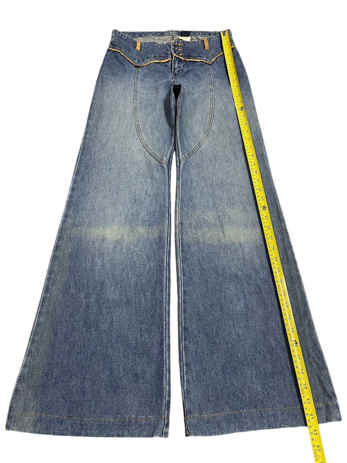 Hysteric Glamour Vintage Japanese Brand Blue Bleached Style Baggy Jeans Size 28" / US 6 / IT 42 - 10 Thumbnail
