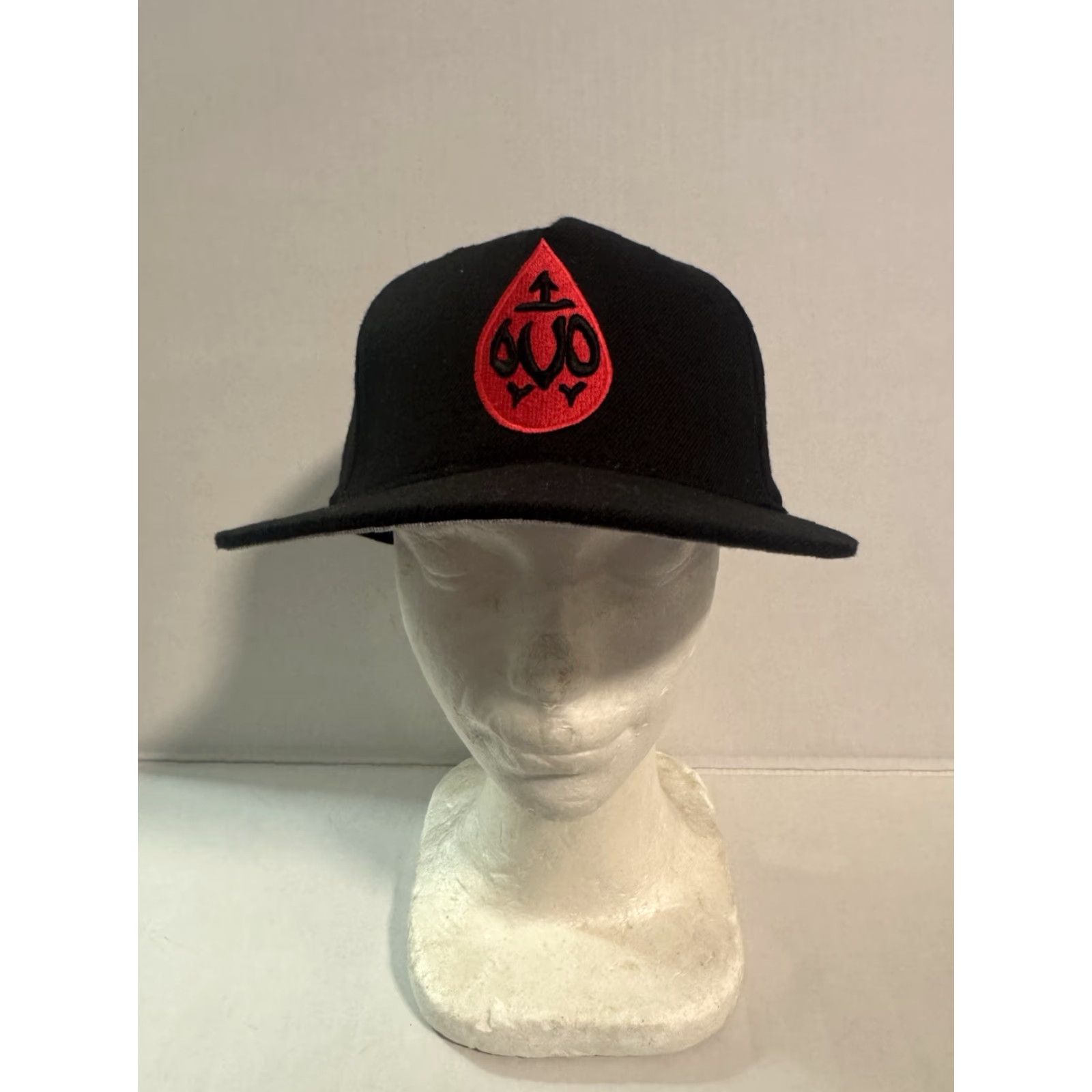Vintage VINTAGE OVO Snapback Hat, OVO Brand, Men, One Size, Black, Knit Acrylic Wool, Hip Hop, 2012 Take Care Era, Drake HTF Size ONE SIZE - 2 Thumbnail