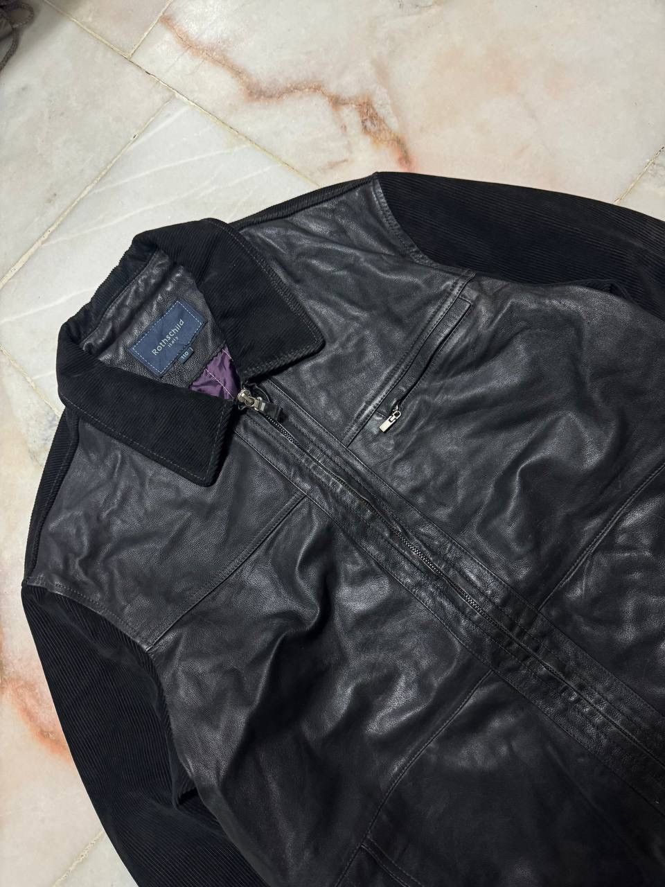 Leather VINTAGE ROTHACHILD ITALY LEATHER SPLIT CODUROI JACKET BLACK Size US L / EU 52-54 / 3 - 5 Thumbnail
