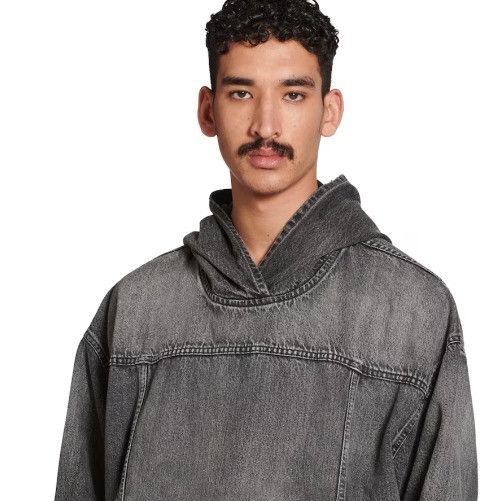 Balenciaga o1mt1gz0924 Pull-Over Jacket in Grey Size US L / EU 52-54 / 3 - 3 Thumbnail