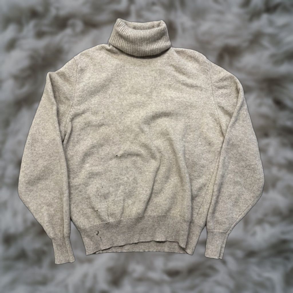 Orvis VINTAGE Jacques De Loux Orvis Turtleneck Cashmere Sweater Womens M Tan 50s Beige 1950s Casual Mens Womens Size XXS / US 00 / IT 34 - 1 Thumbnail