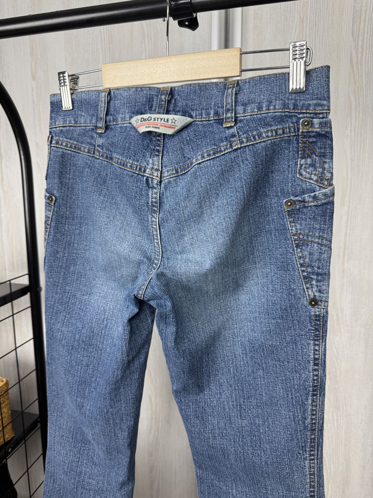 Dolce & Gabbana Dolce & Gabbana vintage wide flared bootcut avantgarde denim Size 27" / US 4 / IT 40 - 8 Thumbnail