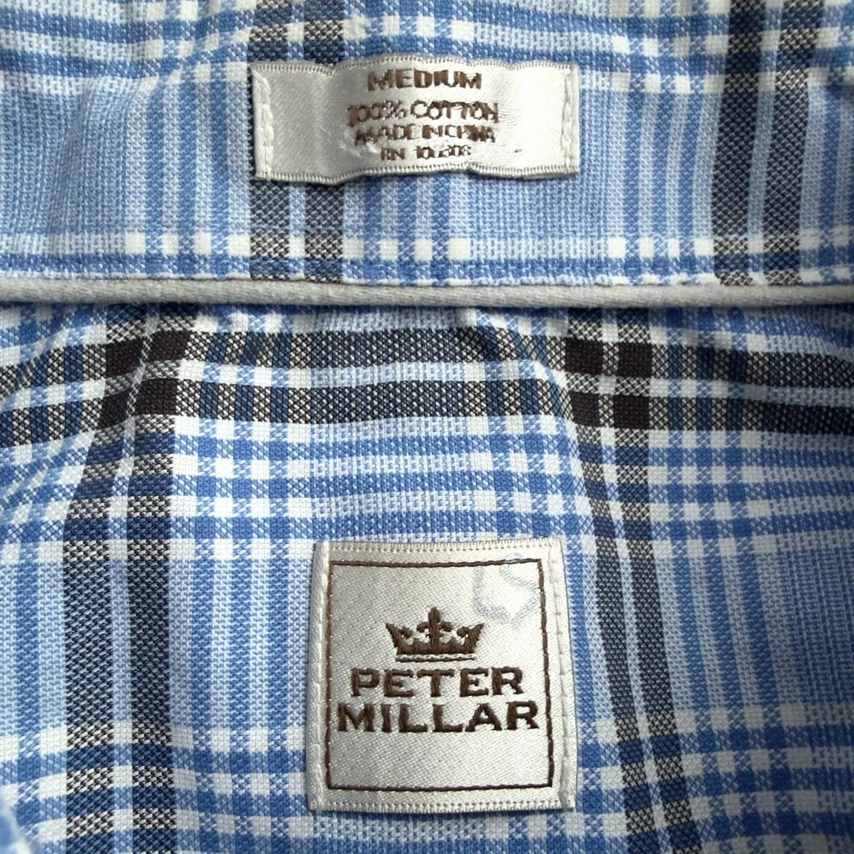 Peter Millar Peter Millar Blue Plaid Long Sleeve Button Down Shirt Mens M Size US M / EU 48-50 / 2 - 4 Thumbnail