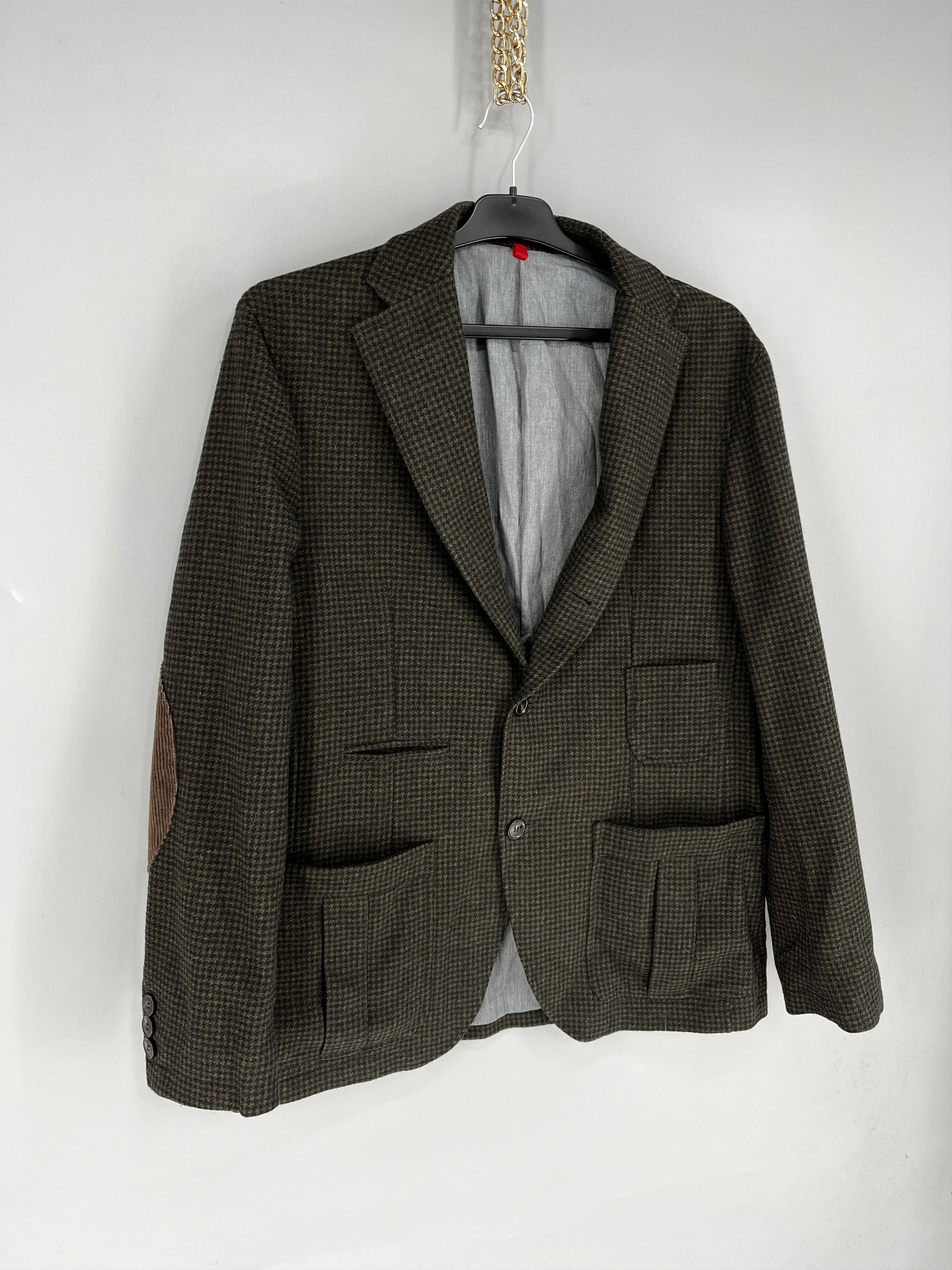 Cerruti 1881 Nano Cerruti Checkered Plaid Blazer Wool Coats Jacket Size 50S - 2 Thumbnail