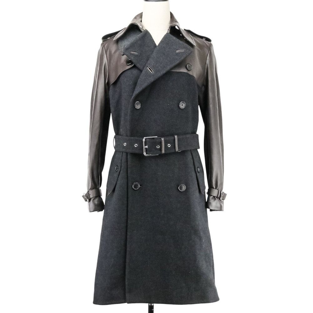 Ralph Lauren Ralph Lauren Ralph Lauren Black Label Leather Melton Trench Coat Leather Outerwear DUTY FREE for USA Size ONE SIZE - 1 Thumbnail