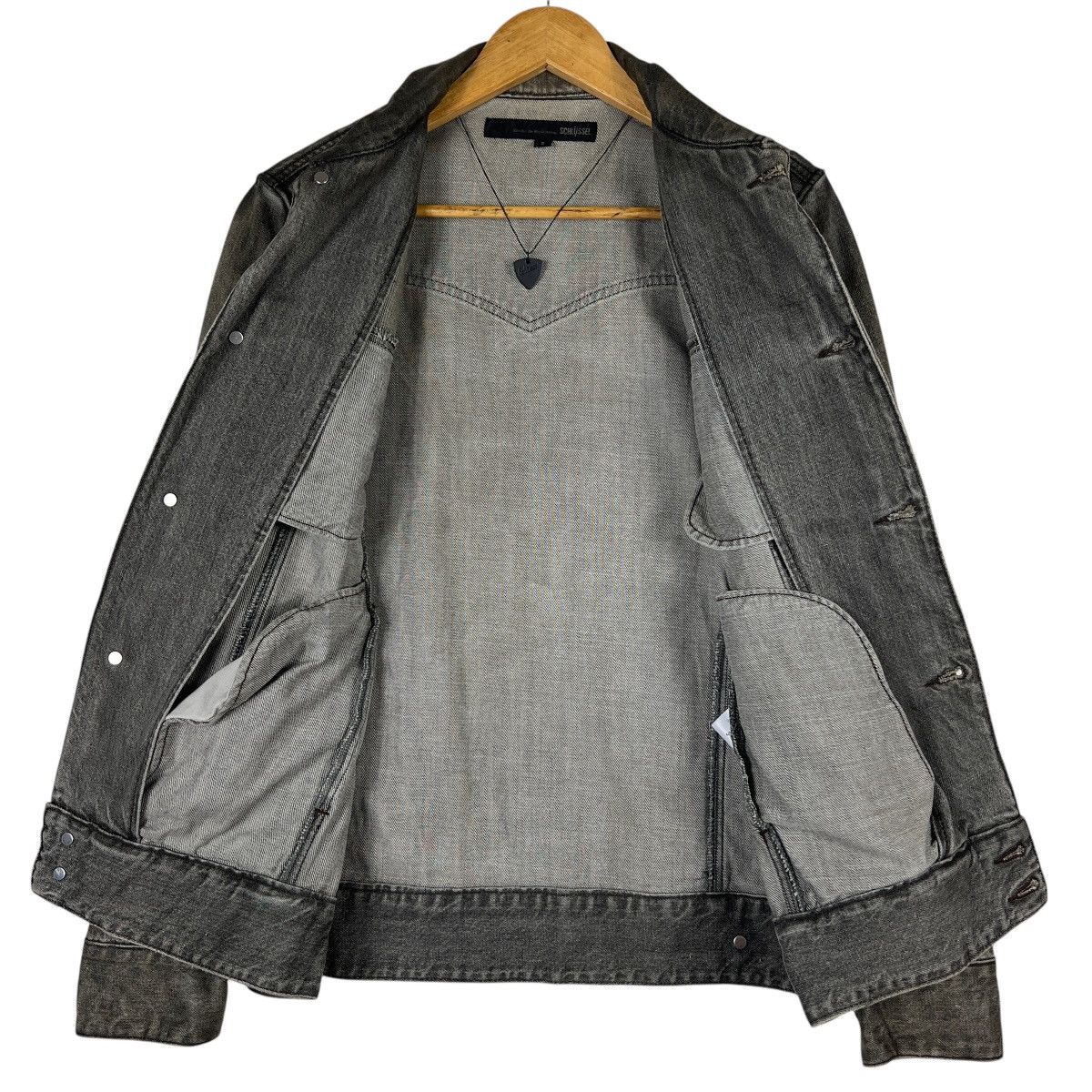 If Six Was Nine 🔥 SCHLUSSEL PAIN COATED DENIM TRUCKER JACKET Size US M / EU 48-50 / 2 - 13 Thumbnail