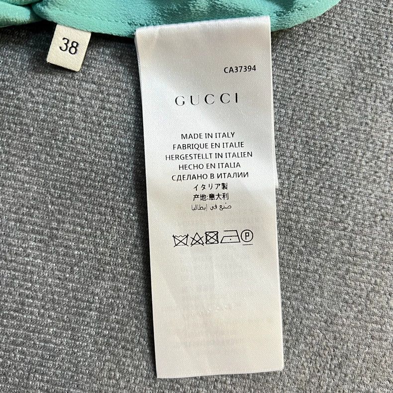Gucci Gucci Lake blue silk doll collar women's shirt 2504-Nextarr Size XS / US 0-2 / IT 36-38 - 6 Thumbnail