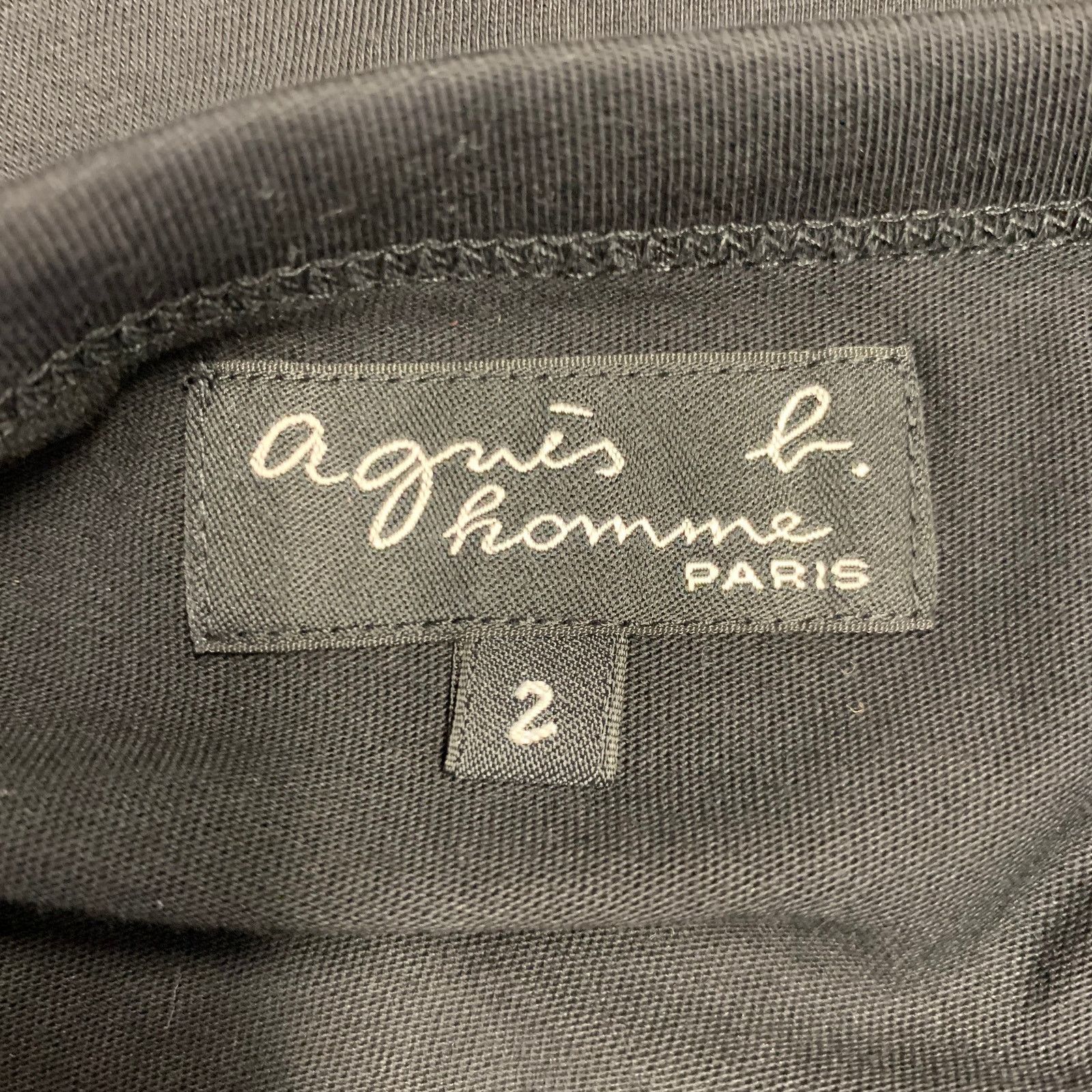 agnes b. Size M Black White Cotton Lizard Short Sleeve T-shirt Size US M / EU 48-50 / 2 - 6 Thumbnail
