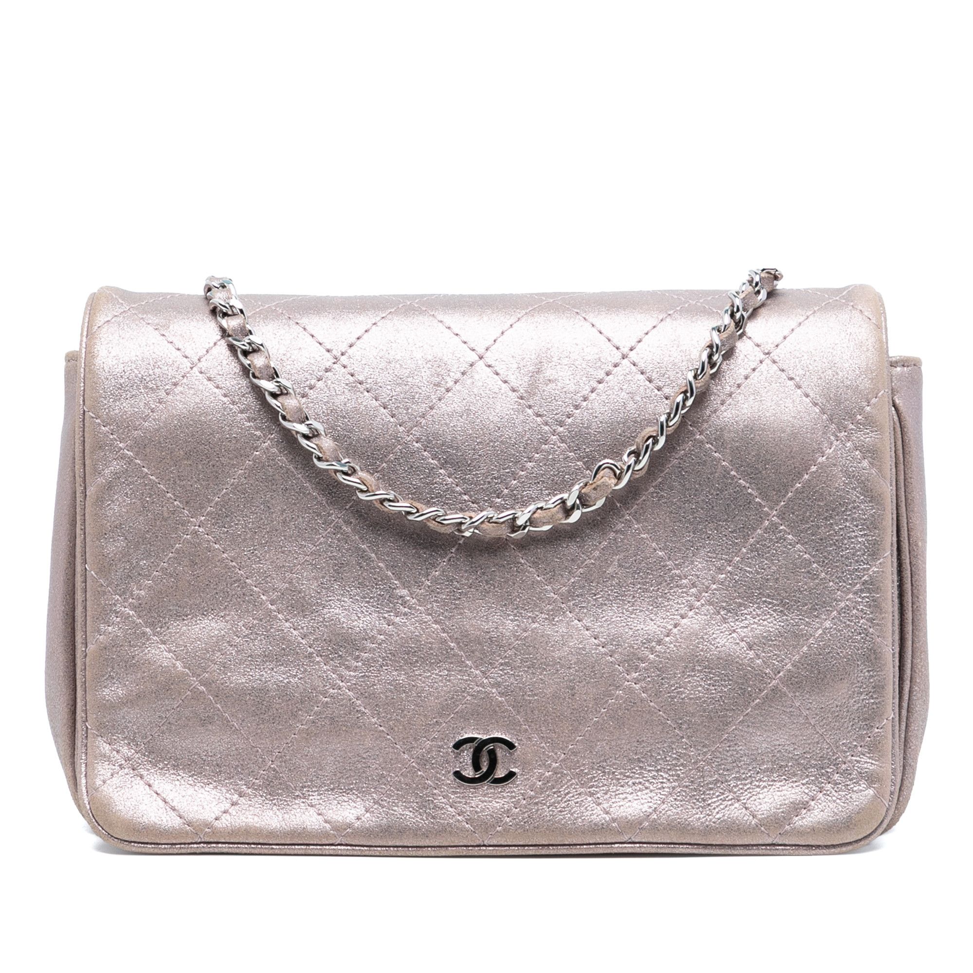 Chanel Chanel CC Quilted Metallic Lambskin Wallet On Chain Size ONE SIZE - 1 Thumbnail