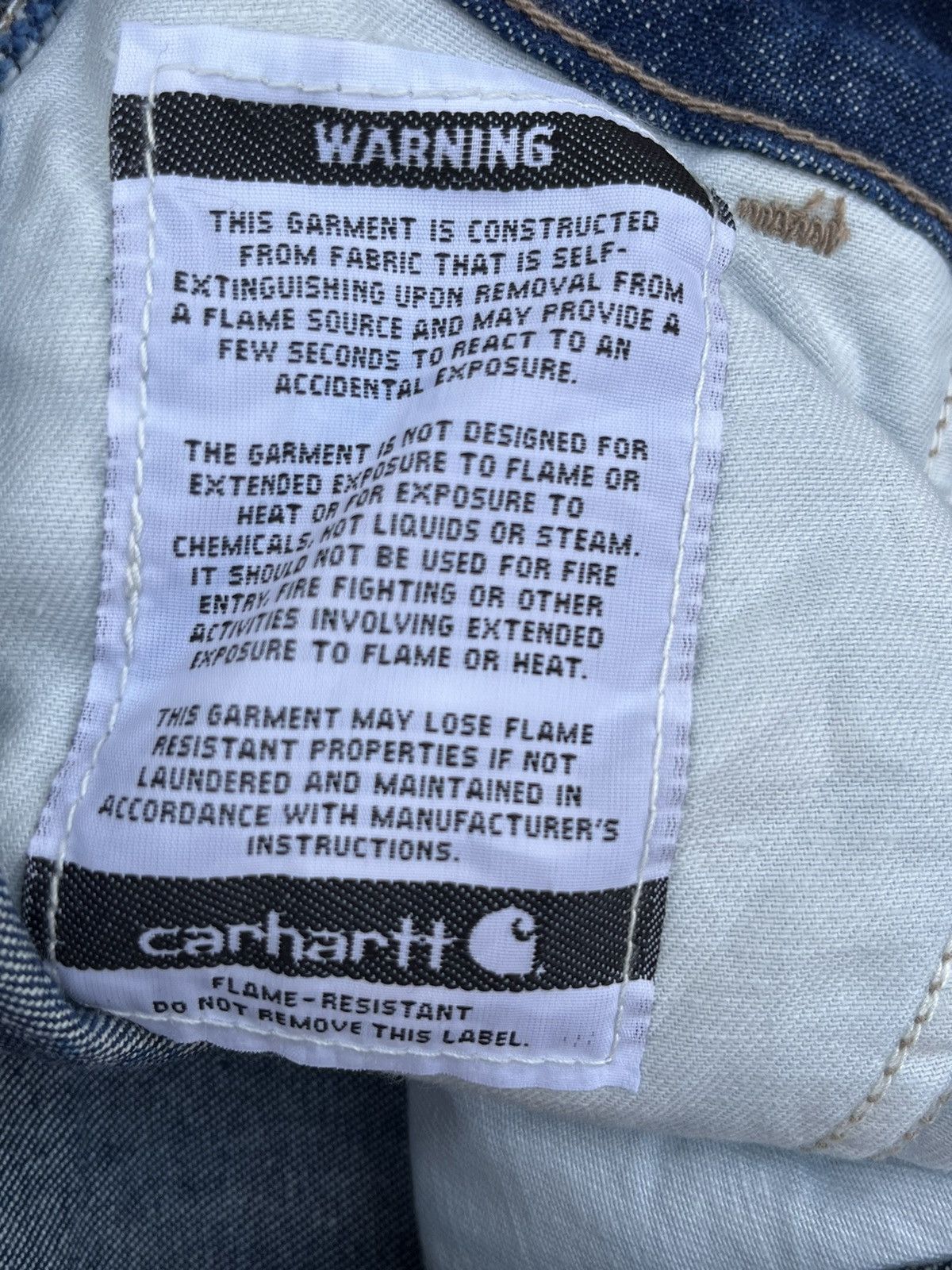 Carhartt FLAME RESISTANT CARHARTT DENIM 🔥 Size US 32 / EU 48 - 1 Thumbnail