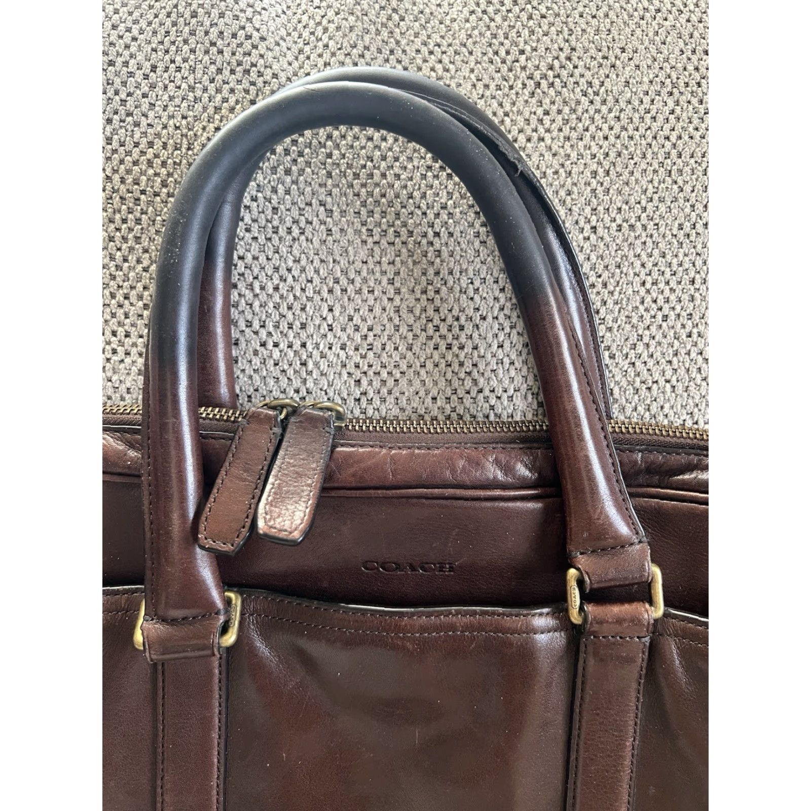 Coach Coach Bleecker Slim 2-way Business Bag Briefcase Brown Men’s Document Case Size ONE SIZE - 3 Thumbnail