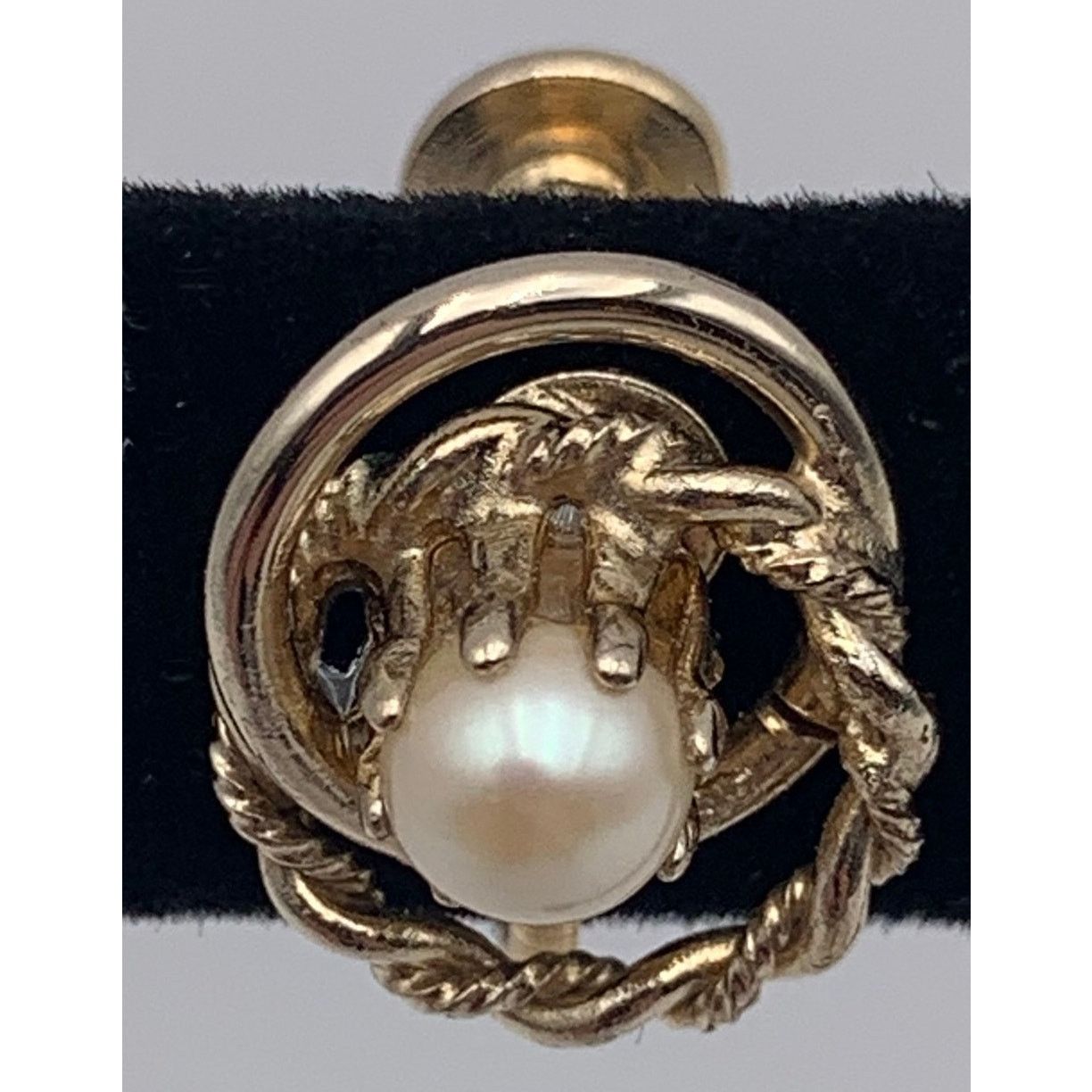Other Earrings Gold Hoops Pearl Screw Back Vintage READ Size ONE SIZE - 9 Thumbnail