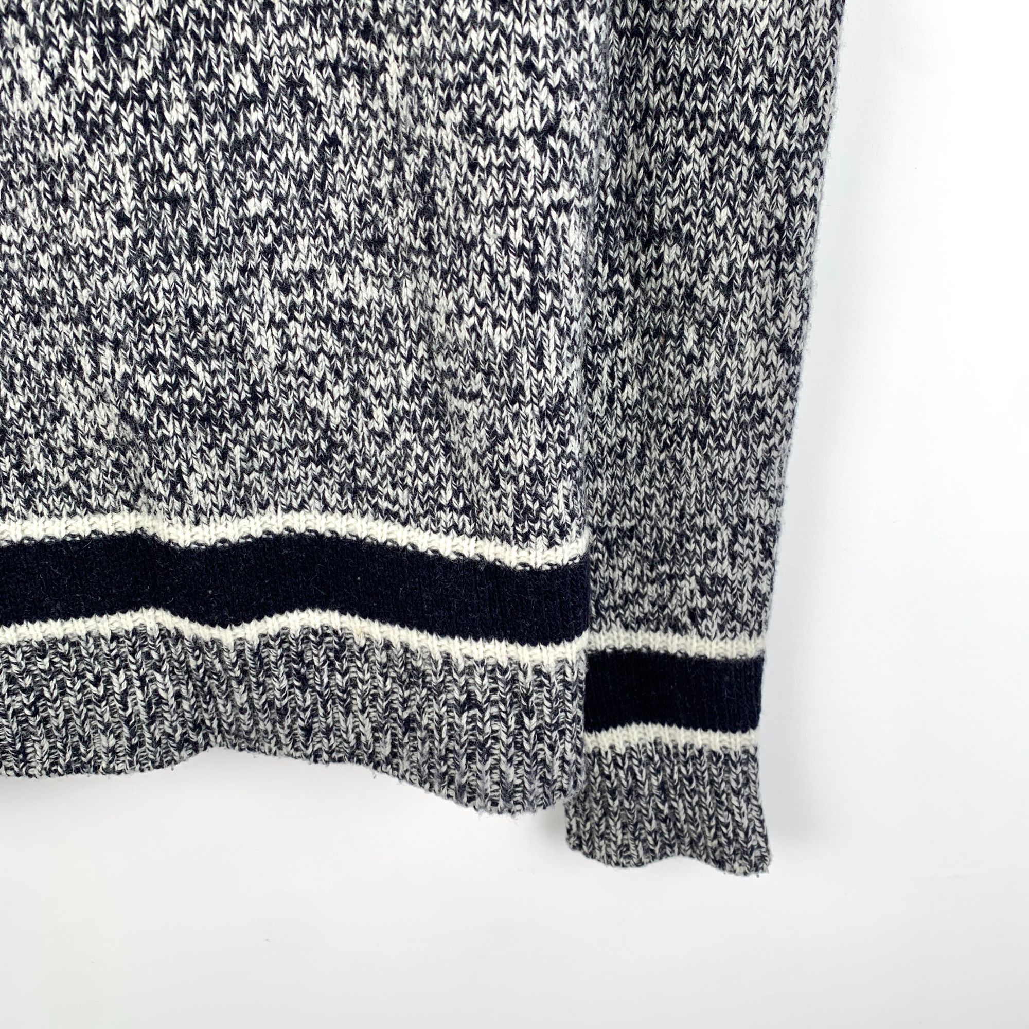 Dior CHRISTIAN DIOR Wool & Cashmere Marled V-Neck Sweater With Lo Size L / US 10 / IT 46 - 5 Thumbnail