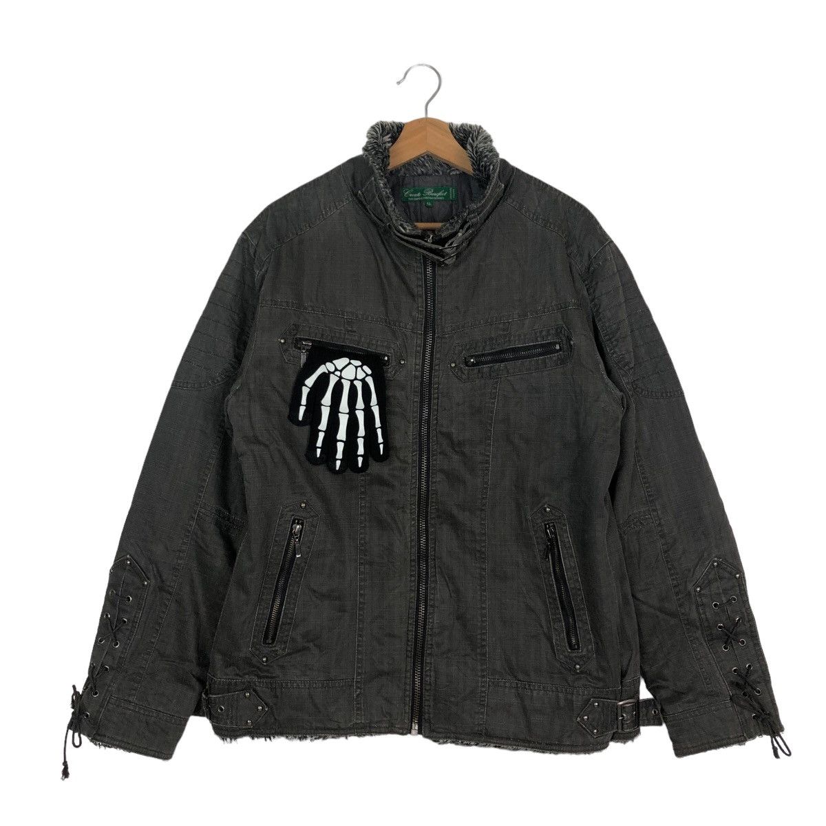 🔥RARE BIKER JACKET CREATE BAREFOOT JACKET BONDAGE DESIGN