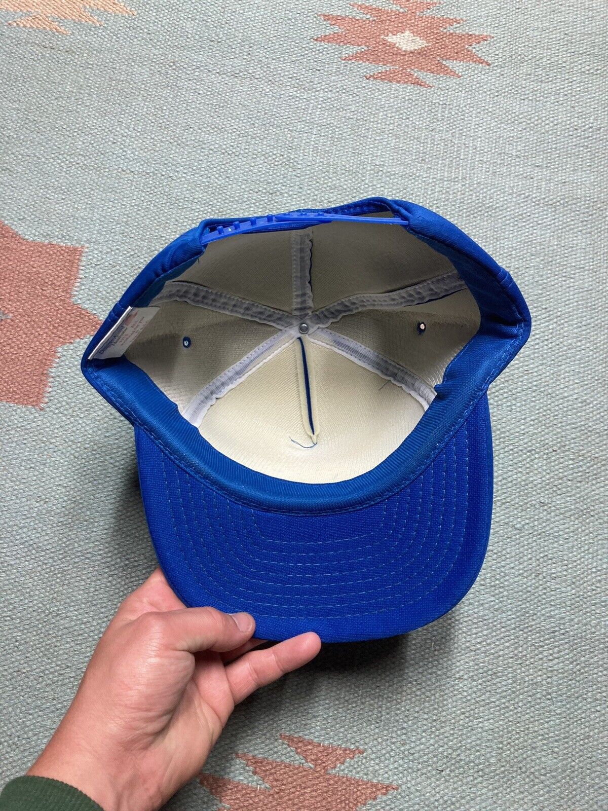 Vintage VTG 80s SnapBack hat Manpower temporary services blue Size ONE SIZE - 5 Thumbnail