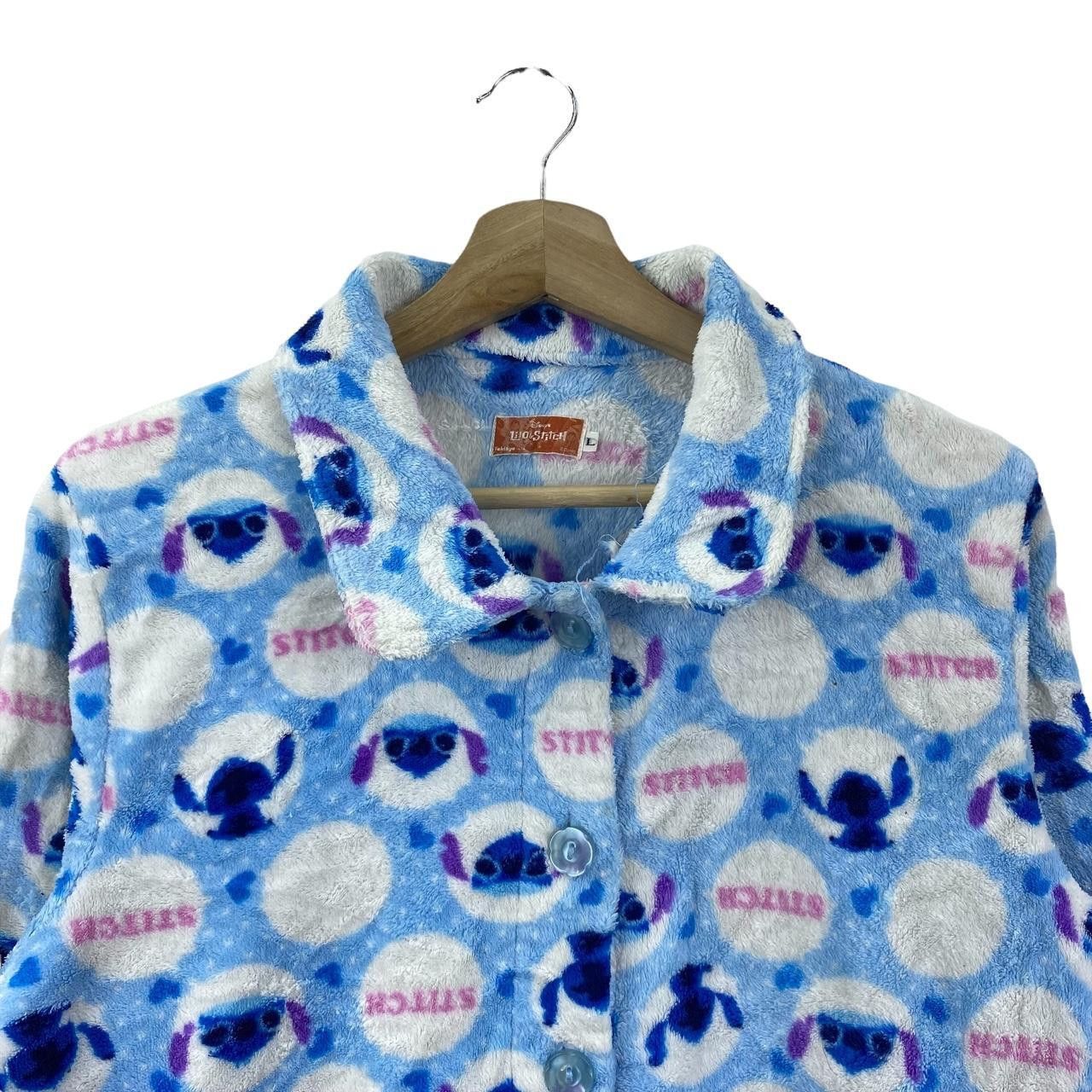 Disney Vtg 90’ DISNEY LILO STITCH Aop All Over Print Blouse Jacket Size L / US 10 / IT 46 - 3 Thumbnail
