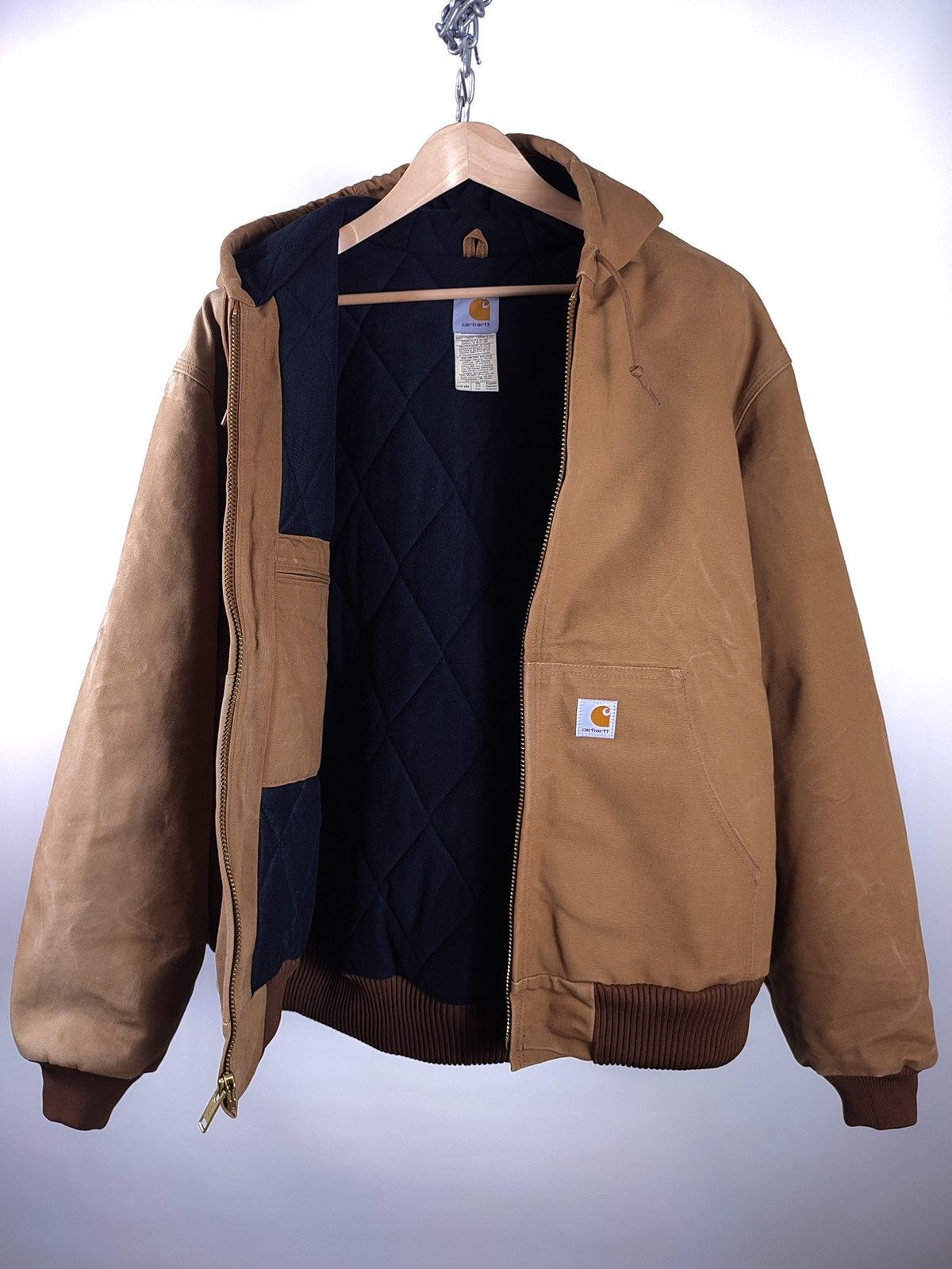 Carhartt × Vintage 90s Vintage Carhartt Oversized Faded Brown Workwear Jacket Size US XXL / EU 58 / 5 - 13 Thumbnail