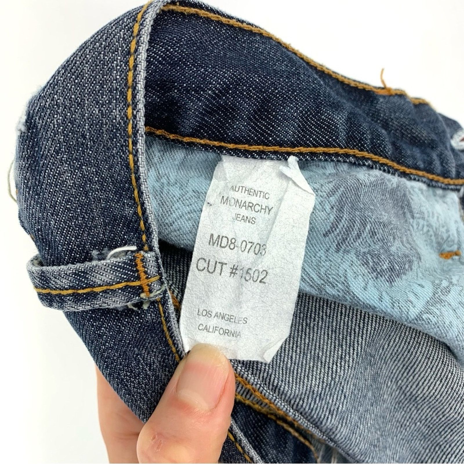 Monarchy MONARCHY Boot Cut Jeans Medium Blue Wash 34x31 Size US 34 / EU 50 - 6 Thumbnail