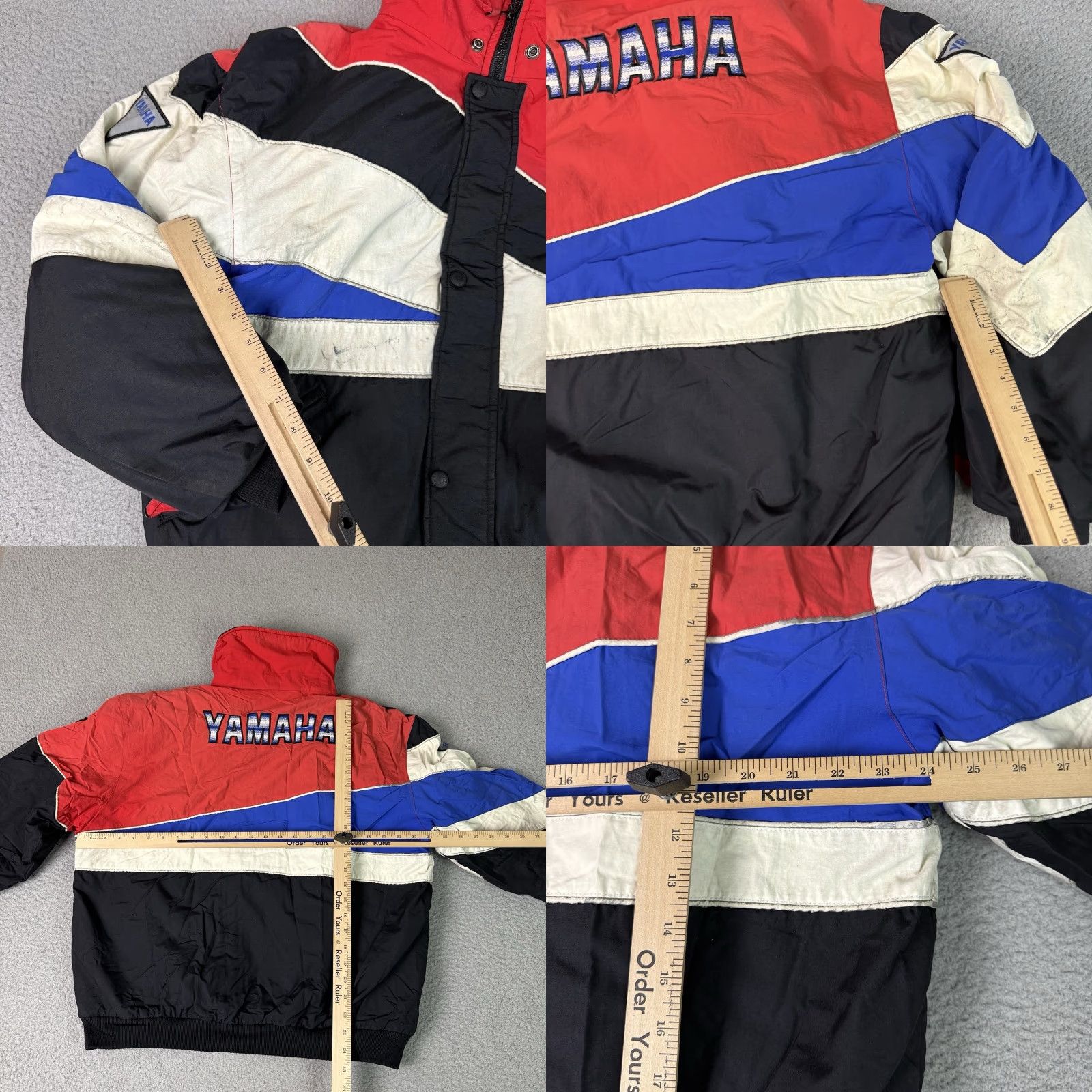 Yamaha VINTAGE Yamaha Jacket Adult Large Black Striped Racing Cold Weather Rare Moto L Size US L / EU 52-54 / 3 - 9 Thumbnail