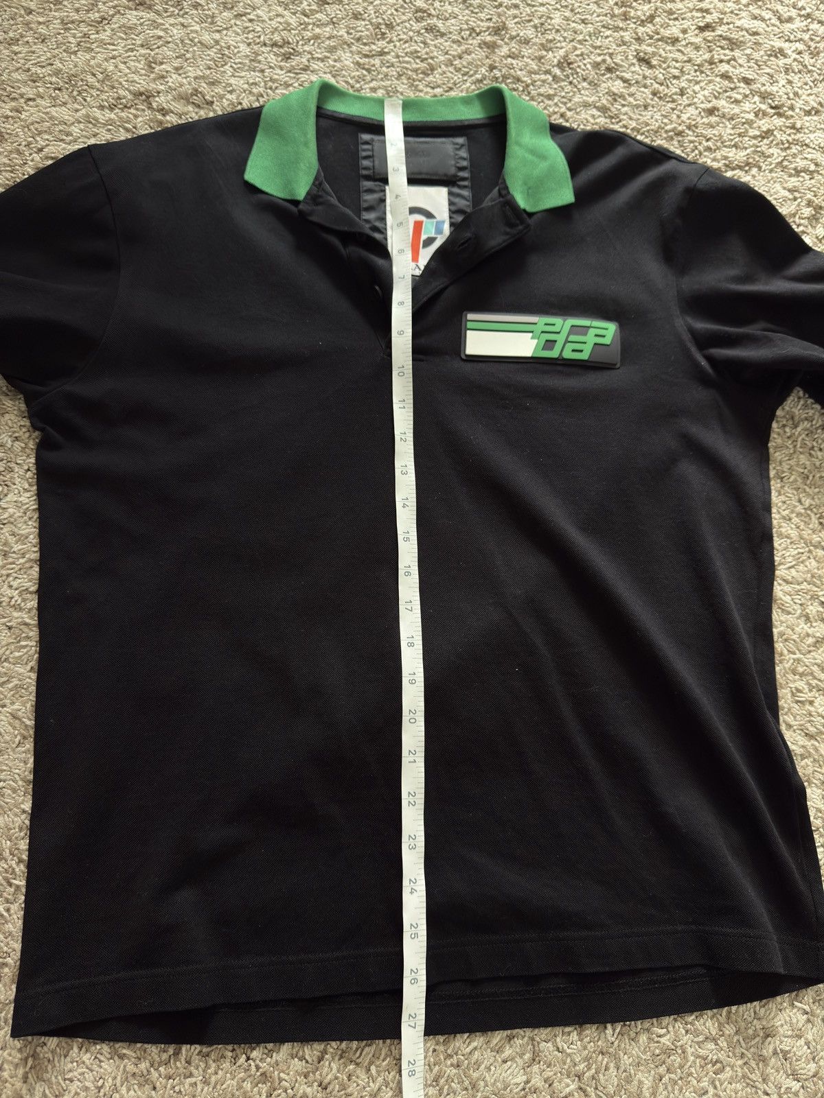 Prada Prada Polo FW18 Colorblock Pattern Polo Rubber Logo Size US M / EU 48-50 / 2 - 6 Thumbnail