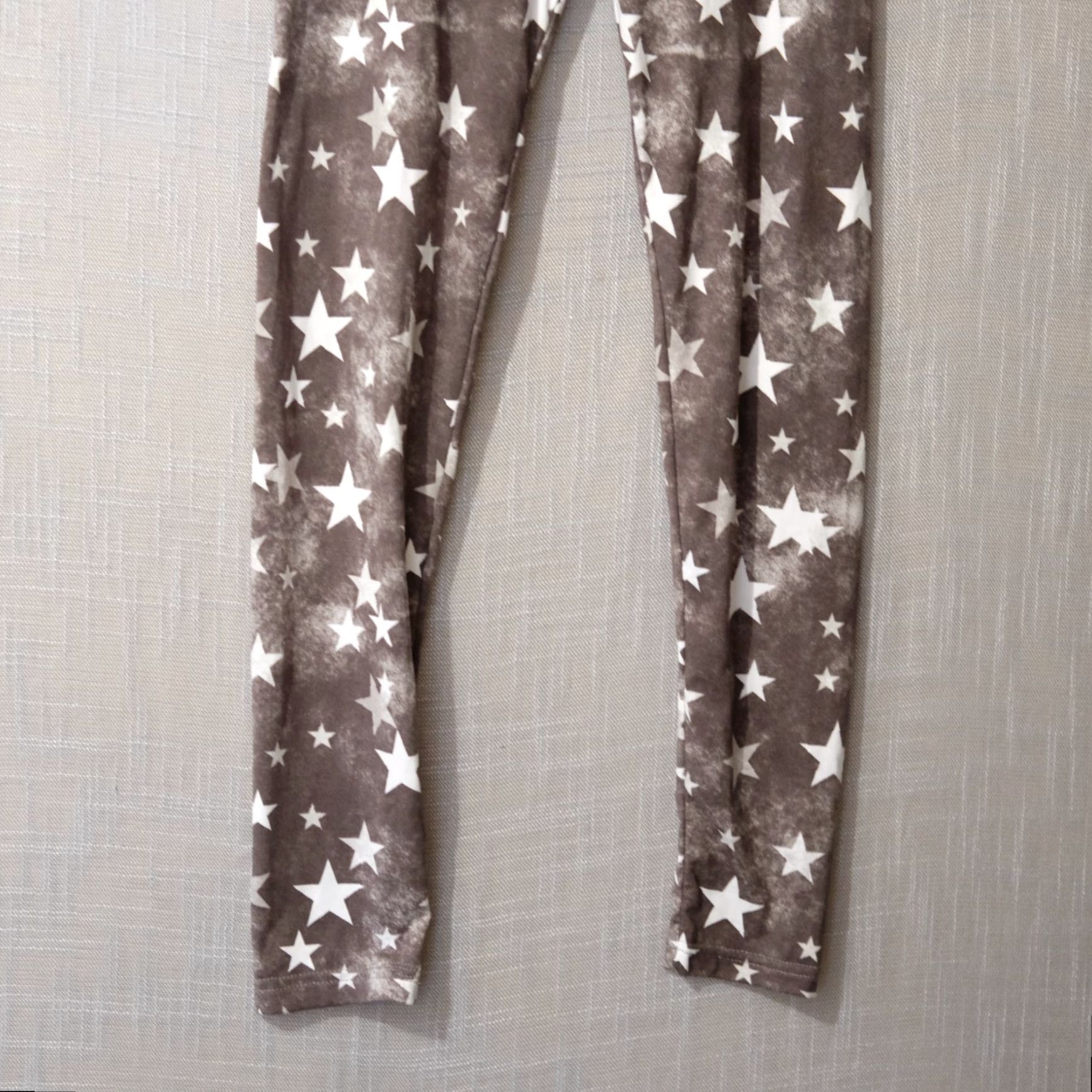 Vintage SHOSHO Nwot! Stretchy Soft Star Print Leggings Grey/White Women's S/M #H96-28 Leggings Size 28" / US 6 / IT 42 - 3 Thumbnail