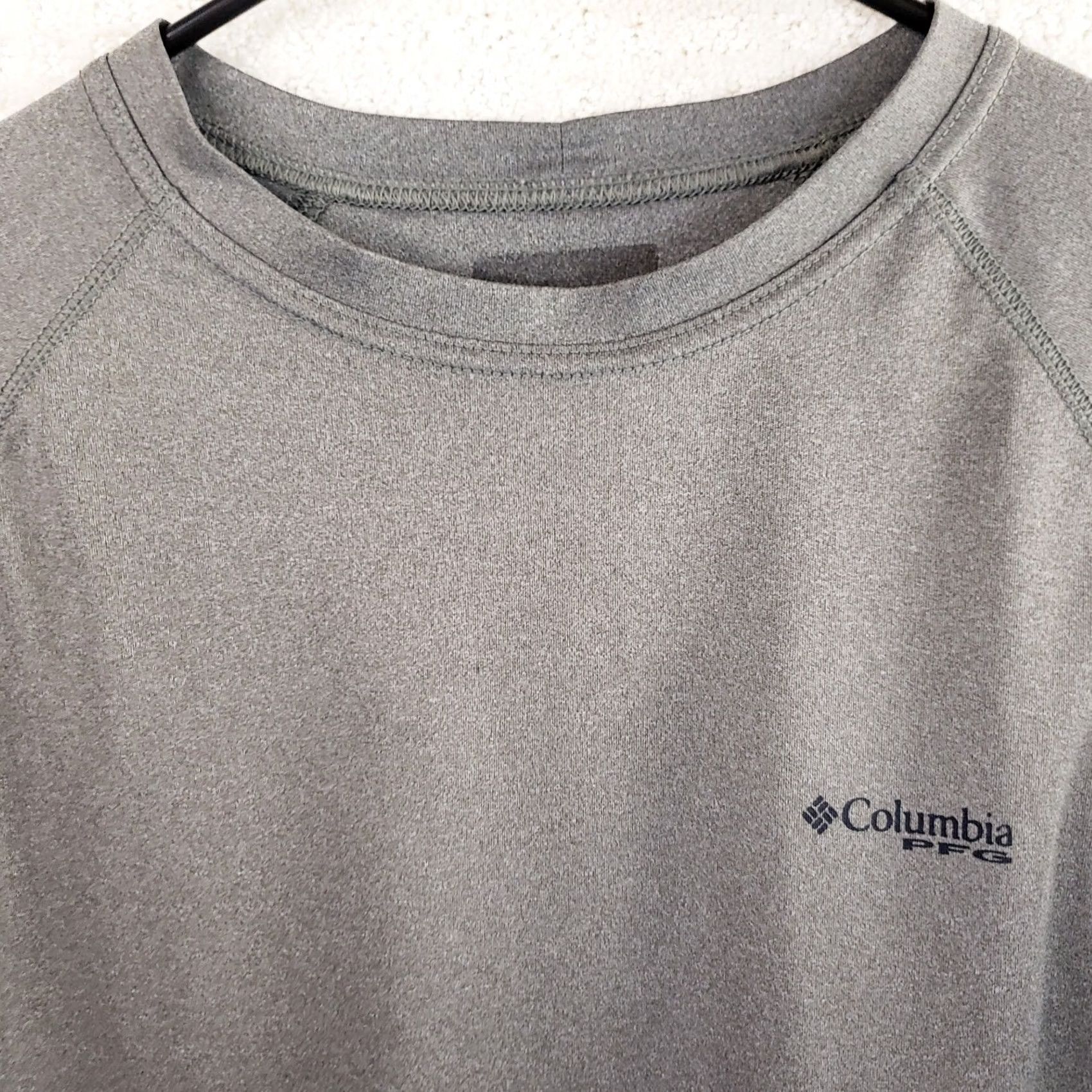 Vintage Columbia PFG Fishing Sun Shirt Men's L American Flag Graphic Long Sleeve Crew T Shirt Mens Regular Lightweight Moisture Wicking 50+SPF Gray Size US L / EU 52-54 / 3 - 3 Thumbnail