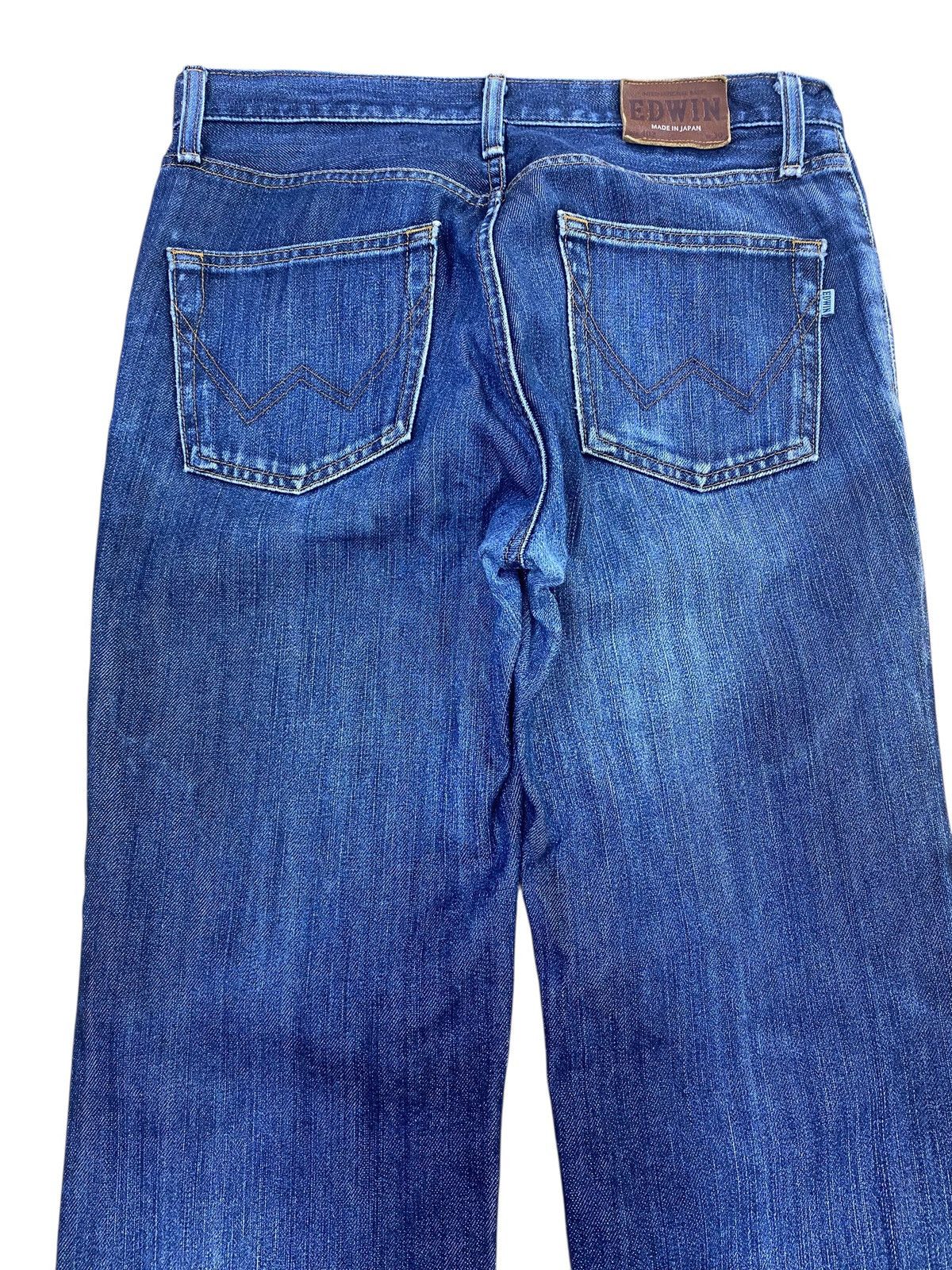Edwin Edwin Whiskers Dark Blue Wash Style Loose Jeans Size US 30 / EU 46 - 4 Thumbnail
