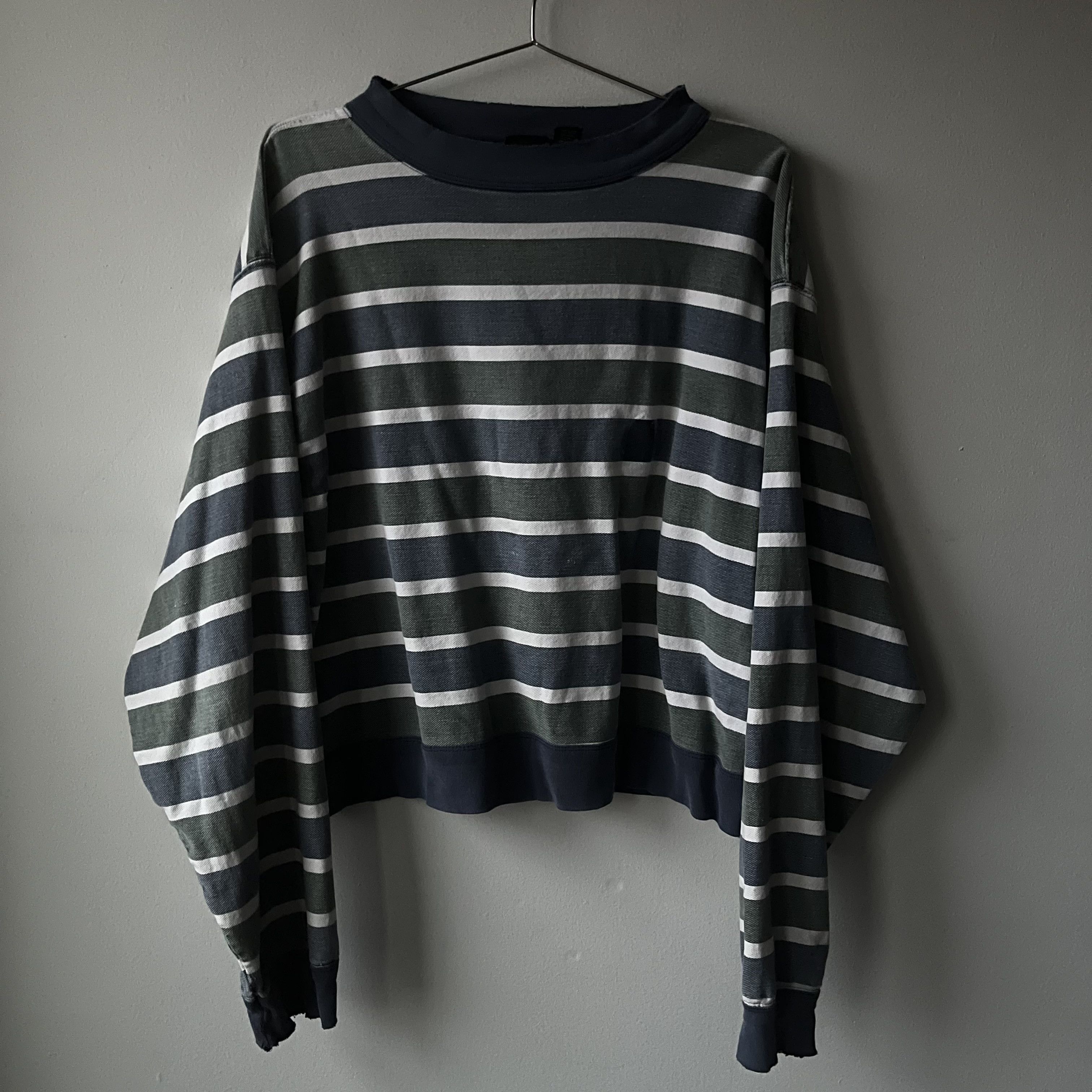 Vintage 90's Vintage Thrashed and Cropped Sweater Size US M / EU 48-50 / 2 - 2 Thumbnail
