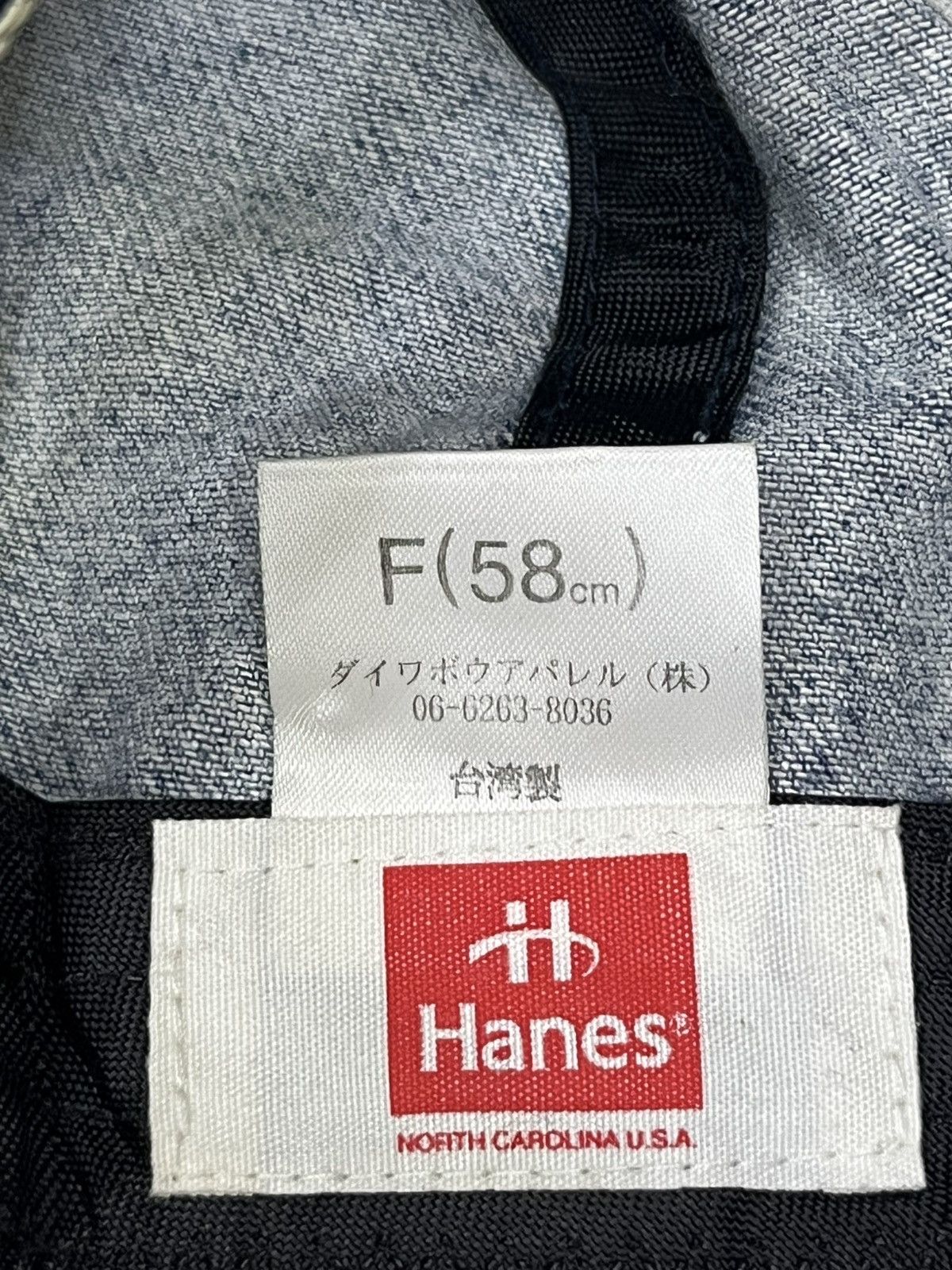 Hanes Vintage Hanes Acid Bleach Denim Strapback Cap 90s Size ONE SIZE - 9 Thumbnail