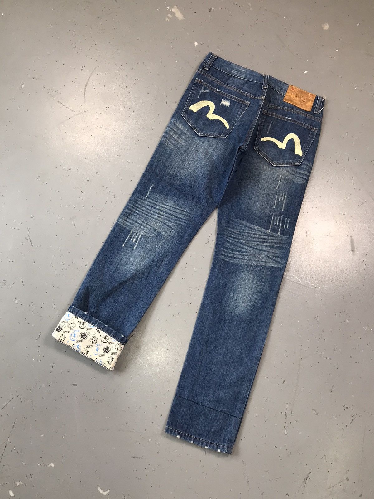 Japanese Brand Vintage Evisu inspired crazy print seagull denim Size US 31 - 10 Thumbnail