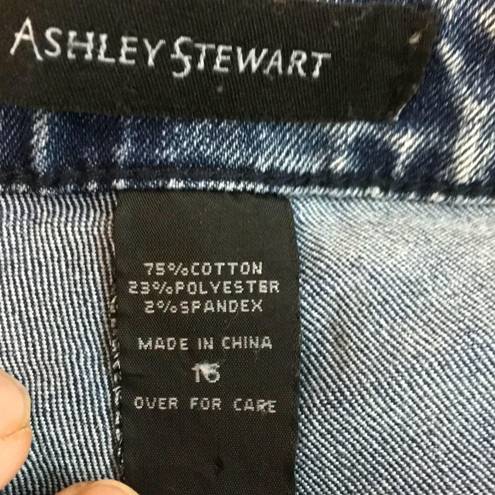 Vintage Ashley Stewart Jeans Women Distressed Stretch Skinny Blue Denim Size 16 38X32 Size 38" / US 16 / IT 52 - 7 Thumbnail