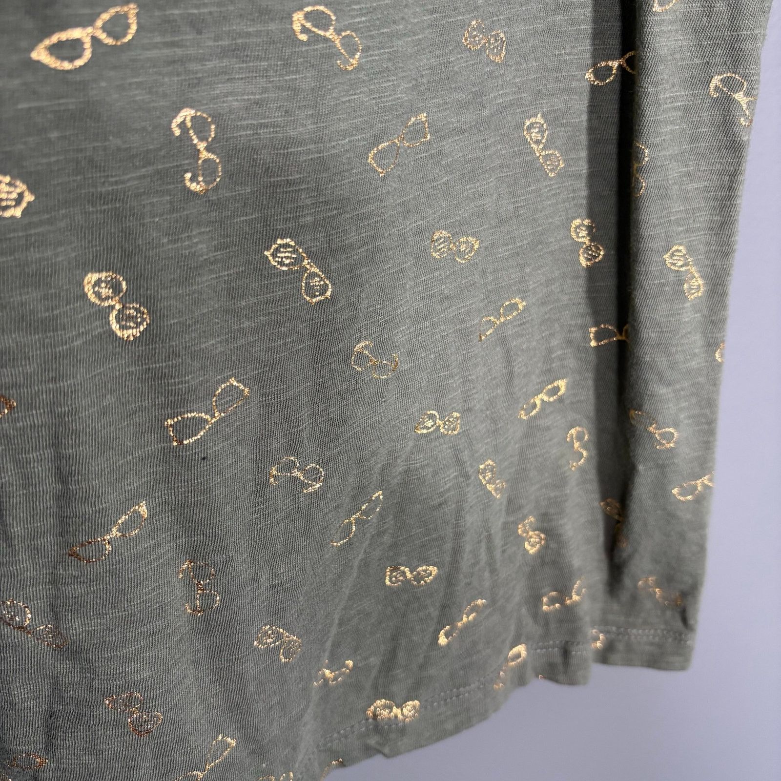 Other Catherines Army Green & Gold Glasses Novelty T-Shirt Size XL / US 12-14 / IT 48-50 - 3 Thumbnail