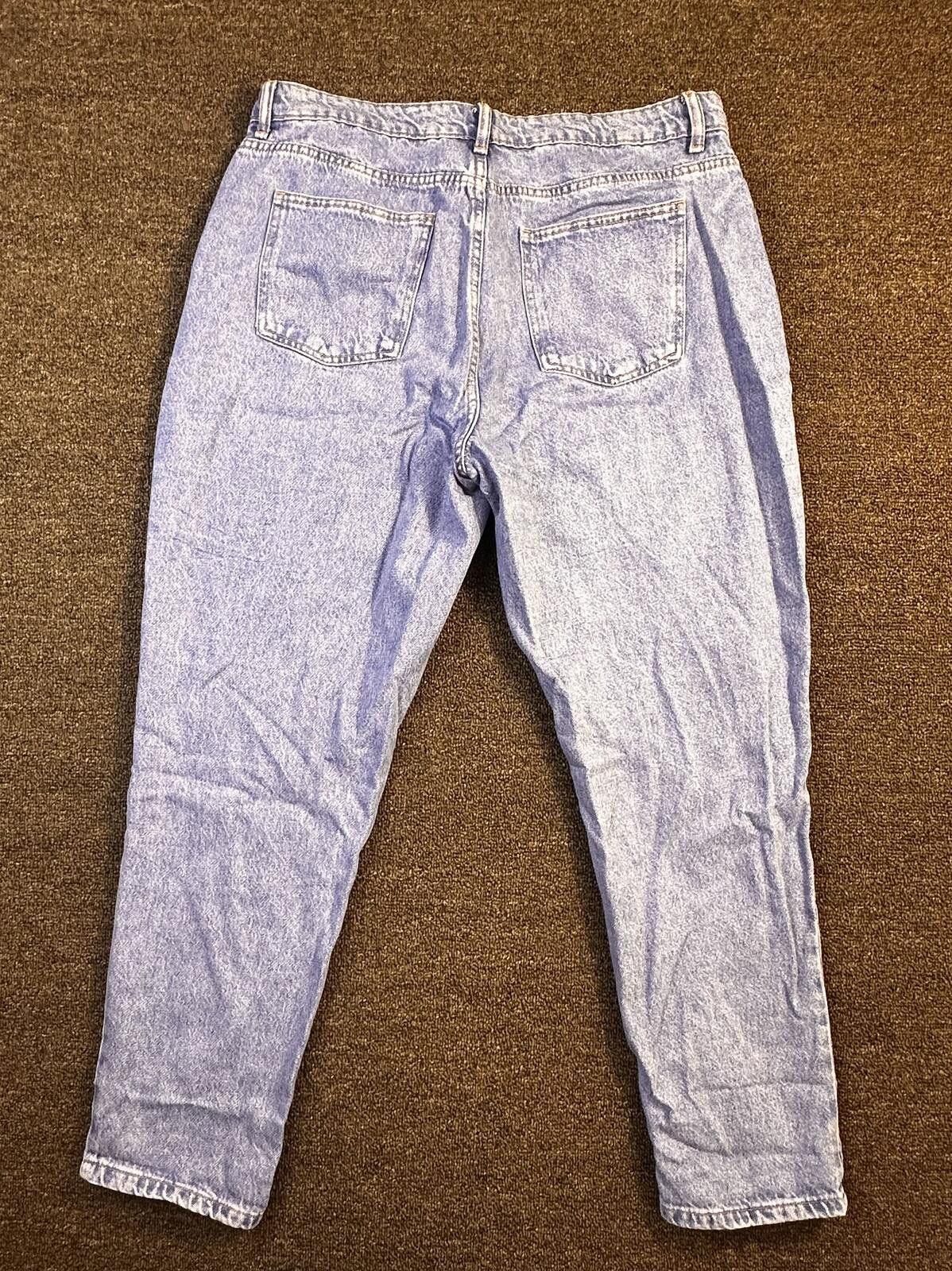 Primark Denim Co. Sz 16 Light Wash High-Waisted Mom Jeans Size 29" - 3 Thumbnail