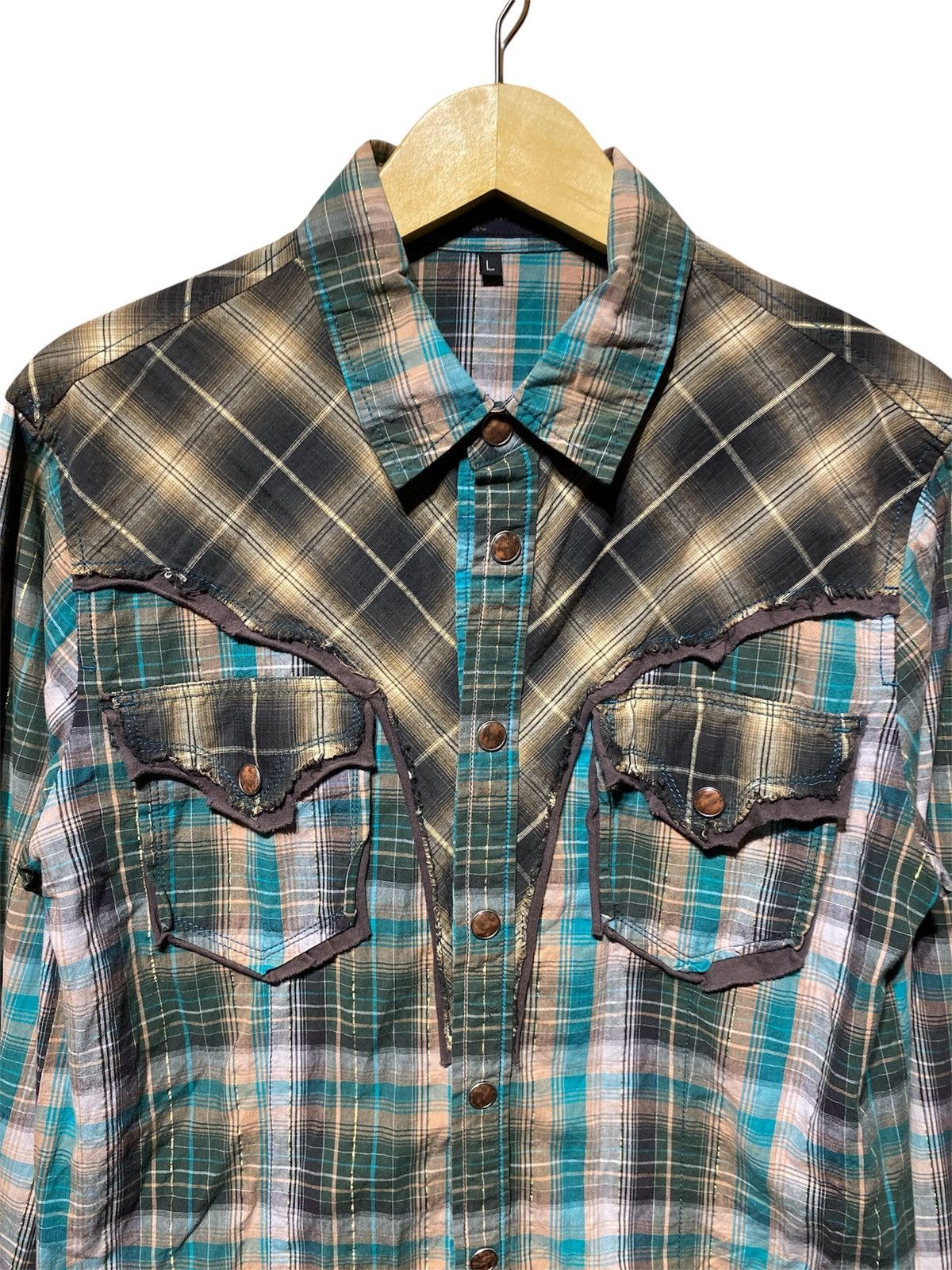 Tornado Mart Buckaroo Western Pearl Snap Button Gothic Punk Kmrii LGB Size US L / EU 52-54 / 3 - 3 Thumbnail