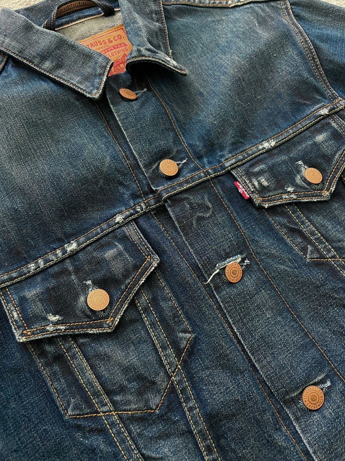 Levi's Levi’s SELVEDGE Denim Trucker Jacket Made in USA Size US S / EU 44-46 / 1 - 5 Thumbnail