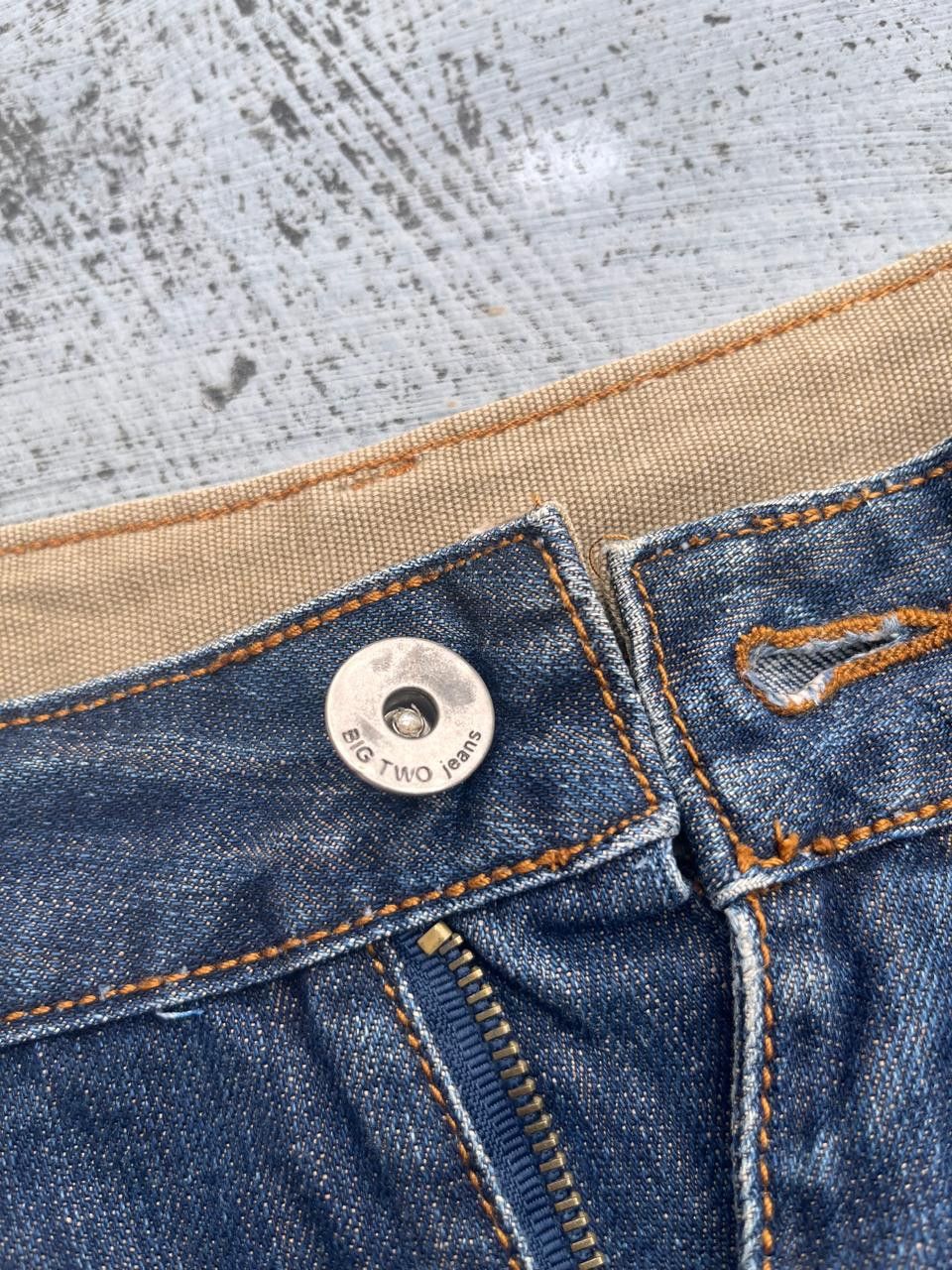 Japanese Brand Big Two Jeans Embroidered Cross Denim Shorts Jorts Y2K Size US 31 - 8 Thumbnail