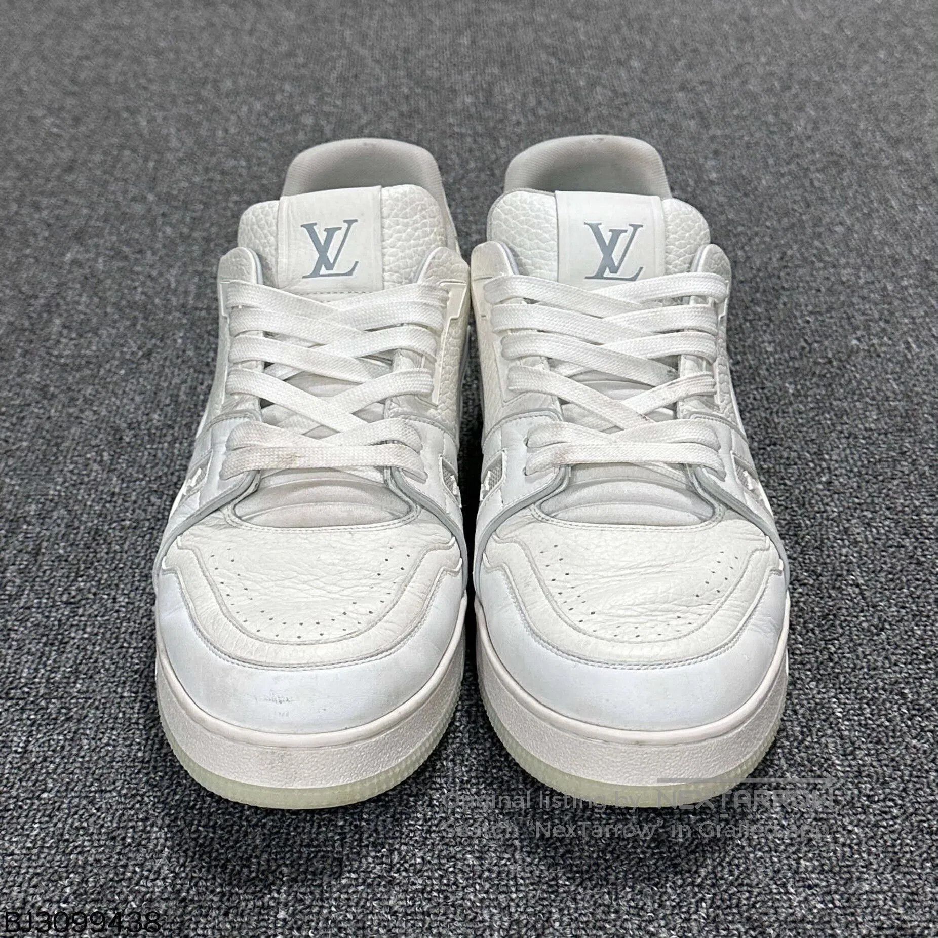 Louis Vuitton white LV trainer sneakers for casual style. Size US 10 / EU 43 - 3 Thumbnail