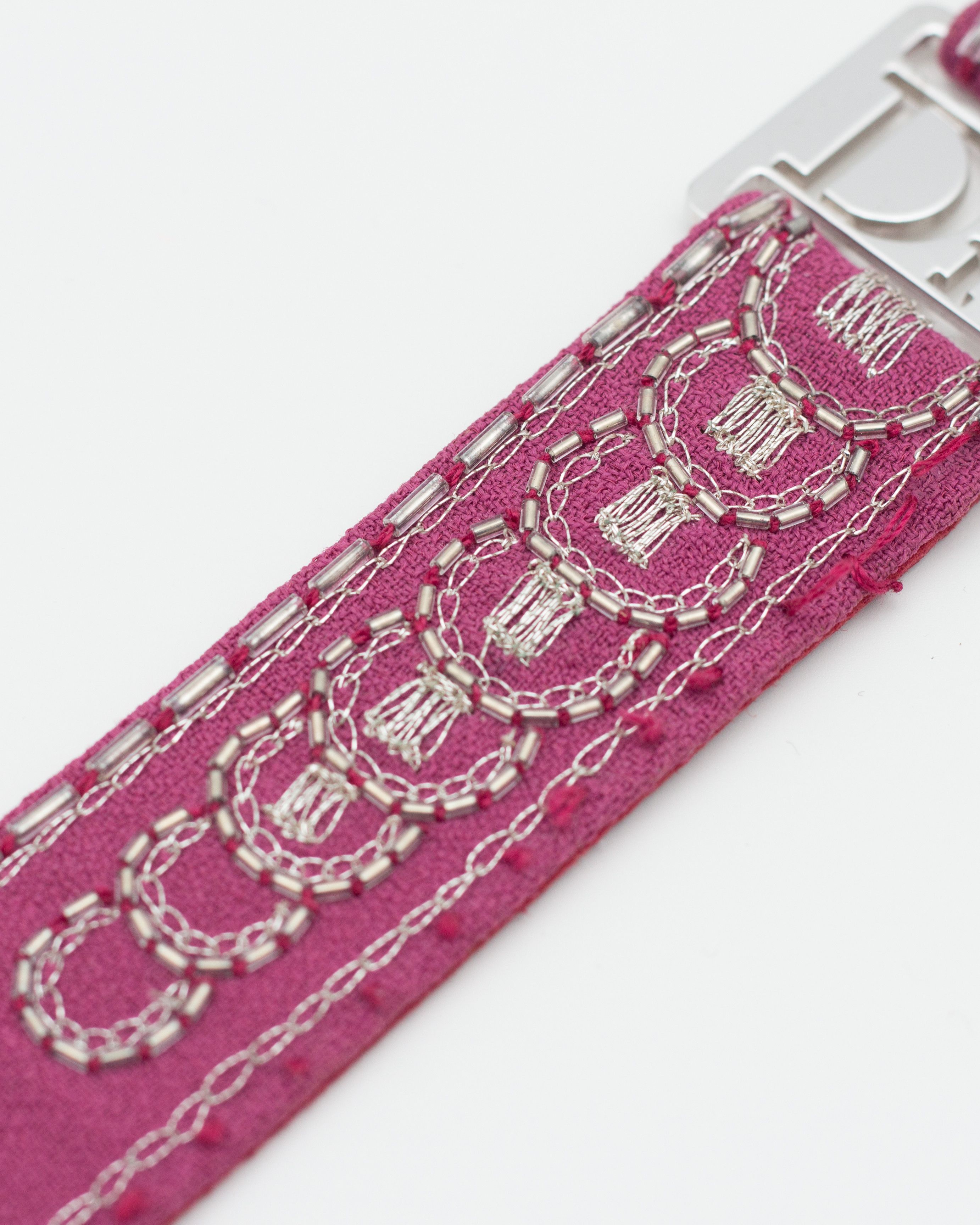 Dior Galliano Era Vintage Embroidered Logo Choker Rare Y2K Size ONE SIZE - 12 Thumbnail