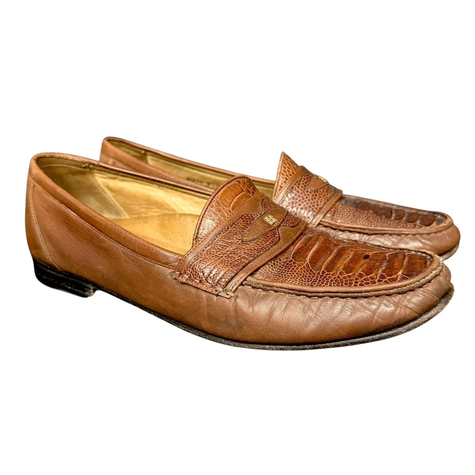 Bally Vintage Bally Italy Ostrich Leg Loafers Mens 9.5 D Shoes Size US 9.5 / EU 42-43 - 1 Thumbnail