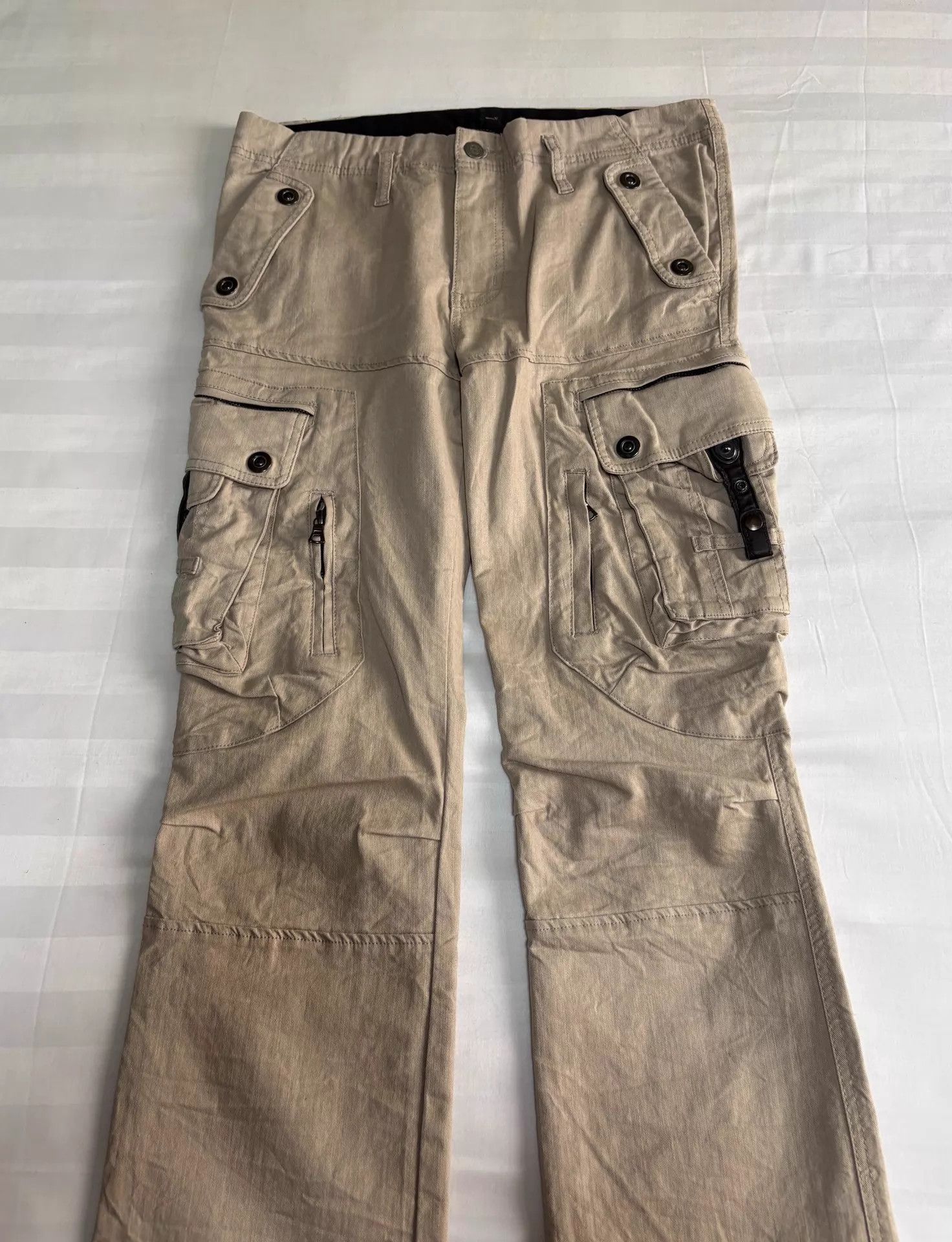 Tornado Mart Tornado Mart Vintage Tactical Cargo Pants Straps Pockets Pleats Size US 34 / EU 50 - 2 Thumbnail