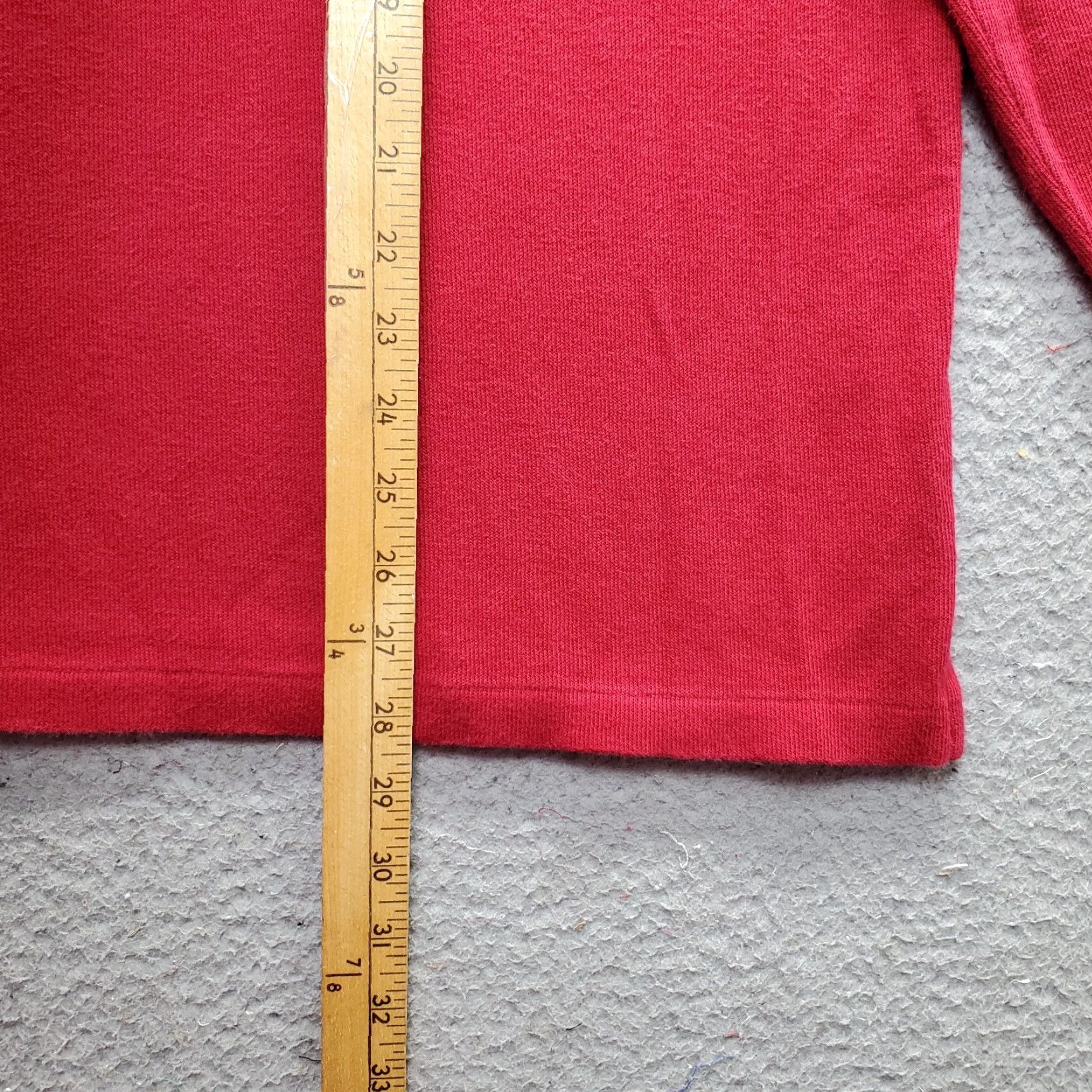 Polo Ralph Lauren Polo Ralph Lauren Sweater Mens Large Red Estate Rib Long Sleeve Slit Quarter Zip Size US L / EU 52-54 / 3 - 3 Thumbnail