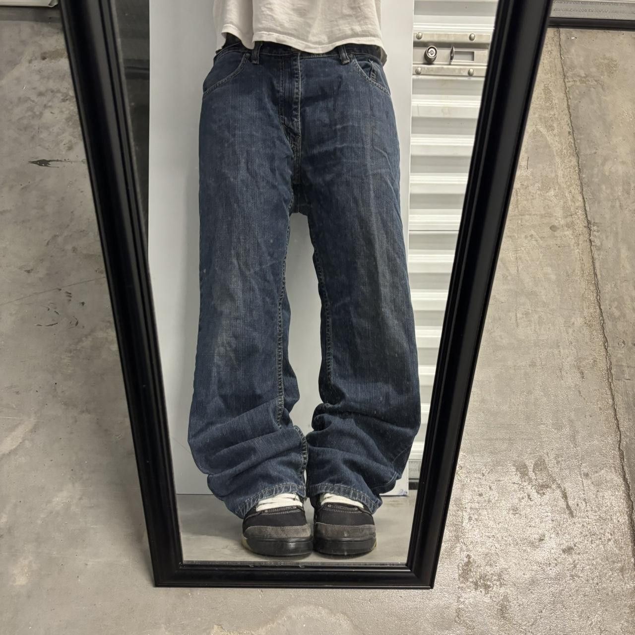 Levi's Crazy Vintage Y2K/2000s Grunge Levis Dark Wash Denim Jeans! 36x30 Size US 36 / EU 52 - 1 Thumbnail