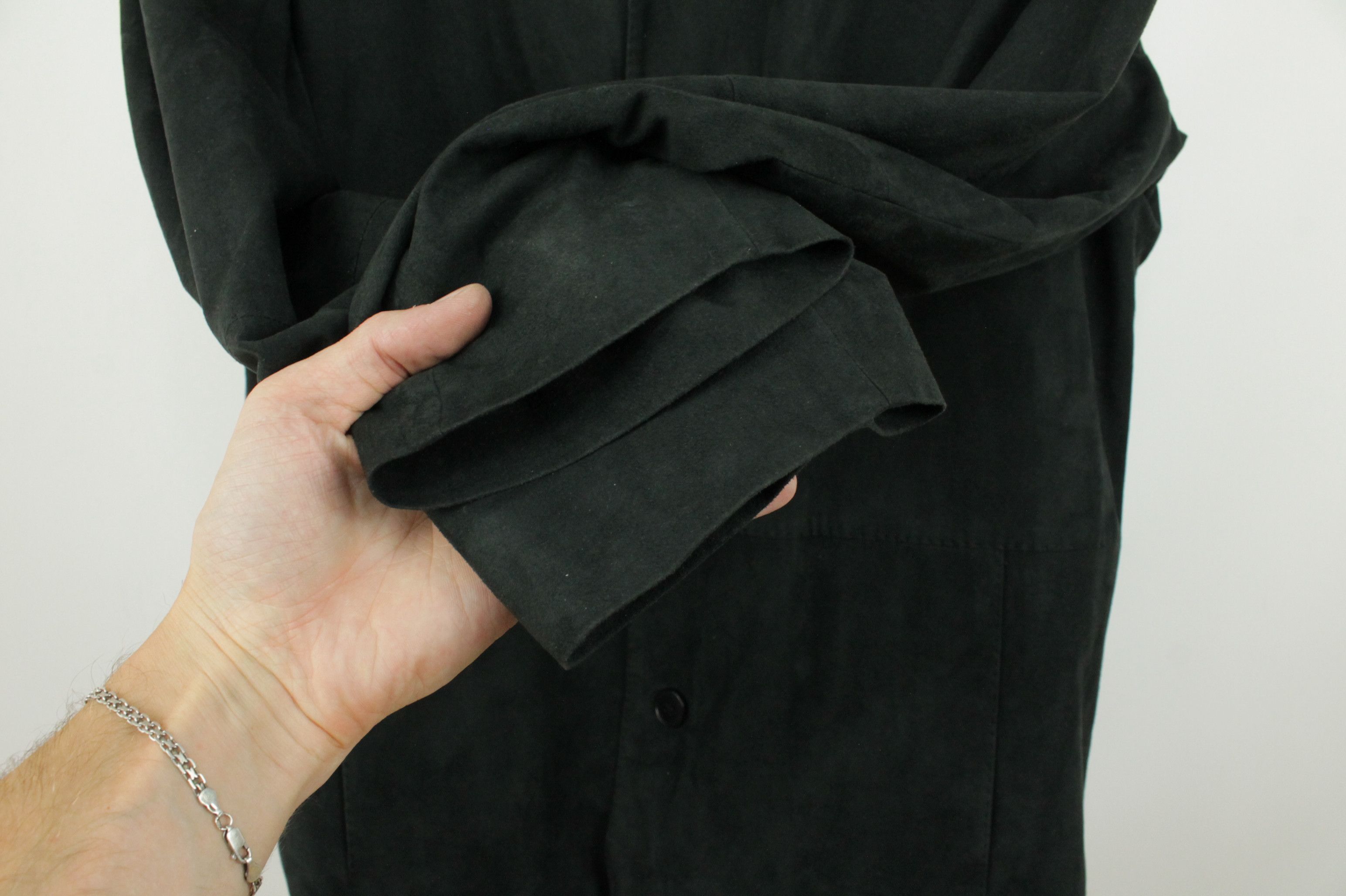 Piattelli × Vintage Vintage Piatelli Roma Amareta Black Faux Suede Men's Jacket Size US L / EU 52-54 / 3 - 5 Thumbnail