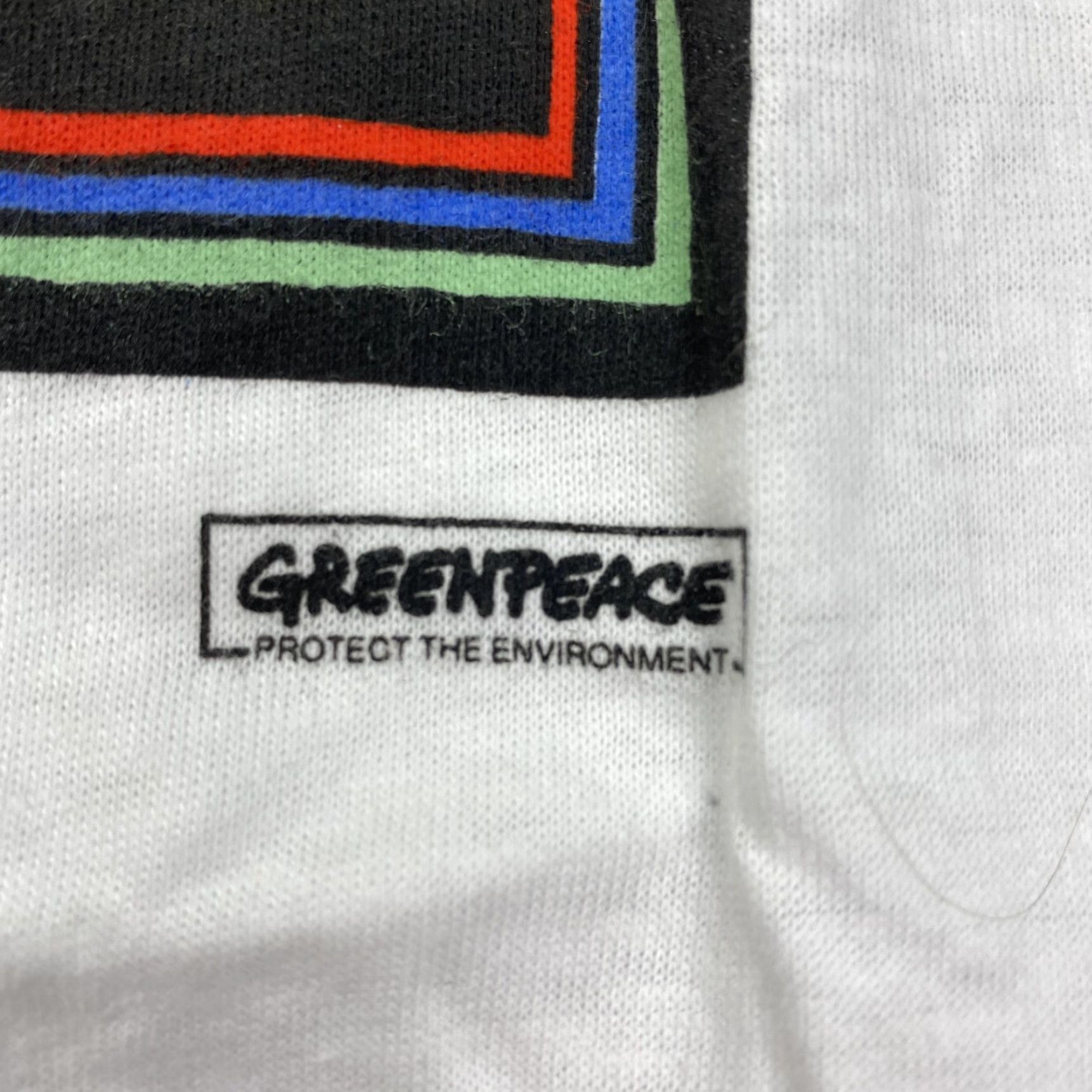 Hanes VINTAGE Greenpeace Shirt Mens Small Crew Neck Short Sleeve 80s USA White Graphic Print Animals Nature Mens S Size US S / EU 44-46 / 1 - 4 Thumbnail