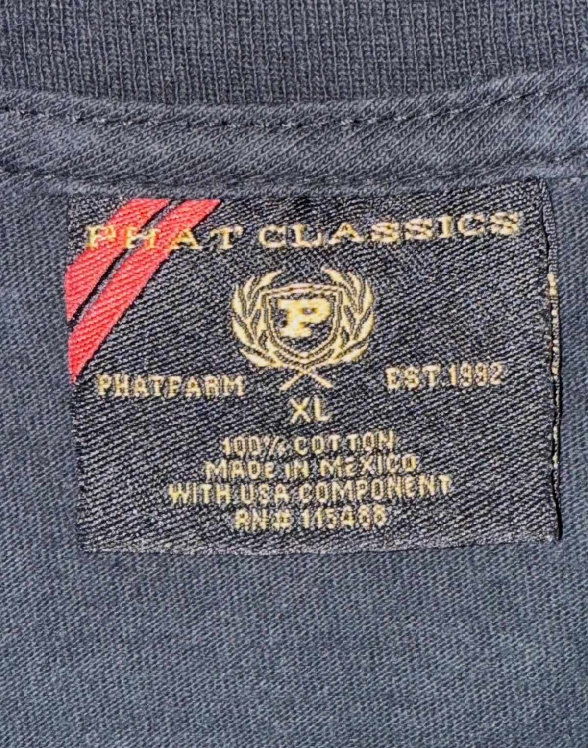 Phat Farm Y2K PHAT FARM Hip Hop Streetwear Baggy Black Graphic Tee Size US XL / EU 56 / 4 - 5 Thumbnail