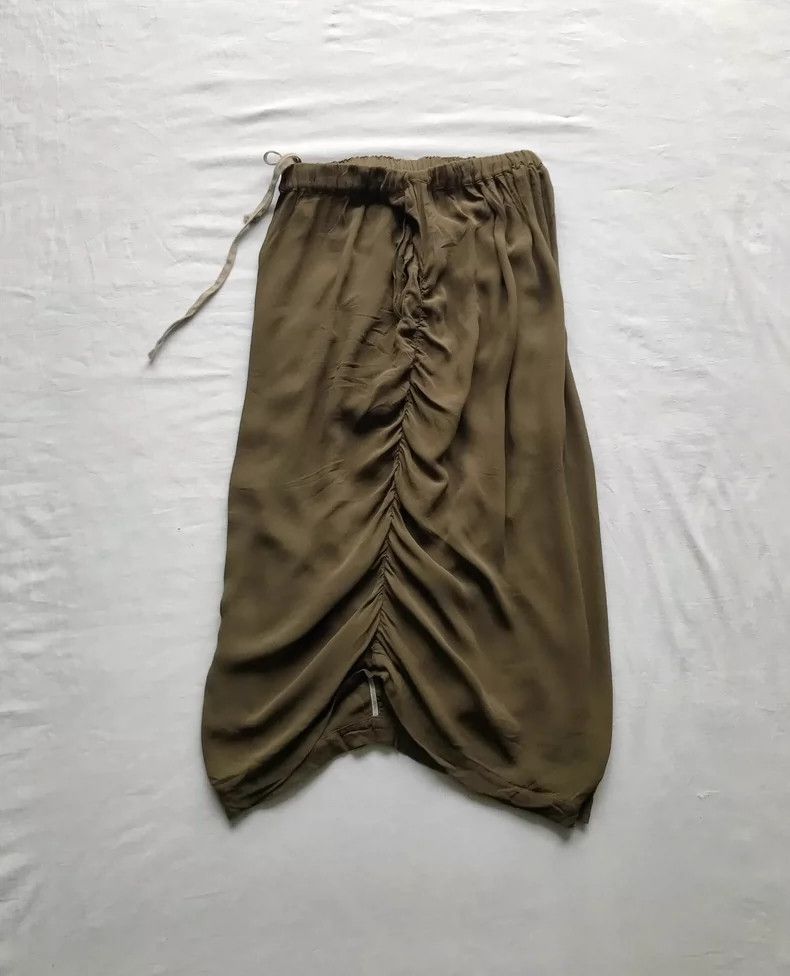 Comme des Garcons Comme Des Garcons size S Green silk modeling pants with pi Size 23" - 3 Thumbnail
