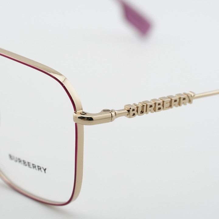 Burberry Burberry BE1382D 1357 Eyeglasses Gold / Purple 55mm Square Size ONE SIZE - 2 Thumbnail