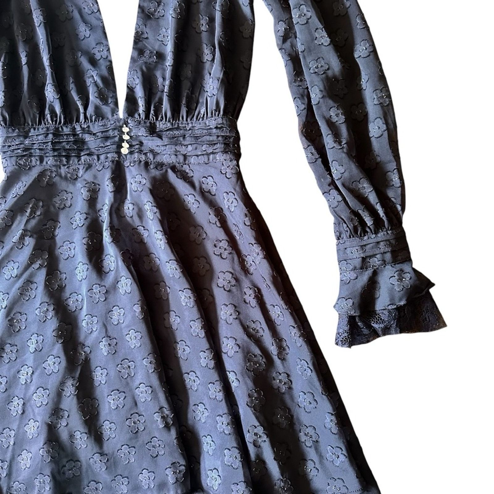 For Love & Lemons For Love & Lemons Modern Love Dress – Black Daisy – Size M Size M / US 6-8 / IT 42-44 - 6 Thumbnail